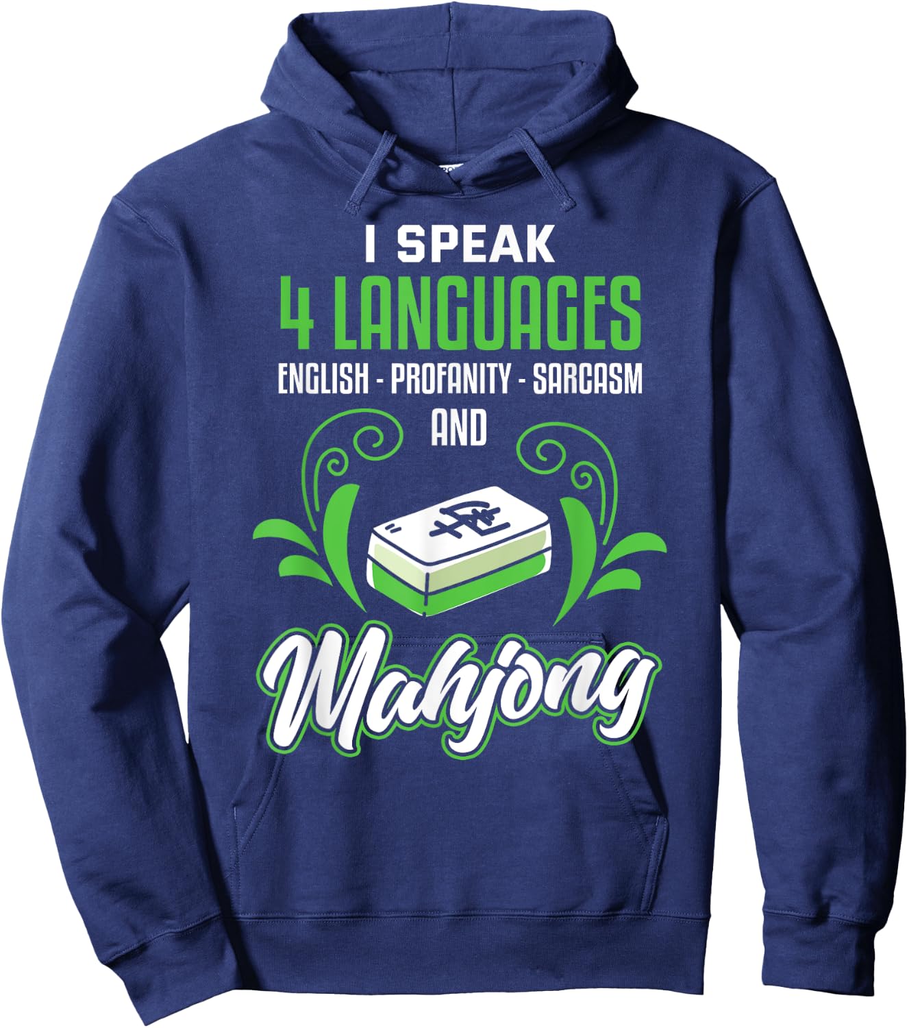 Funny Mahjong Shirt Sarcastic Game Mahjong Player Hoodie - Hoodie | Navy