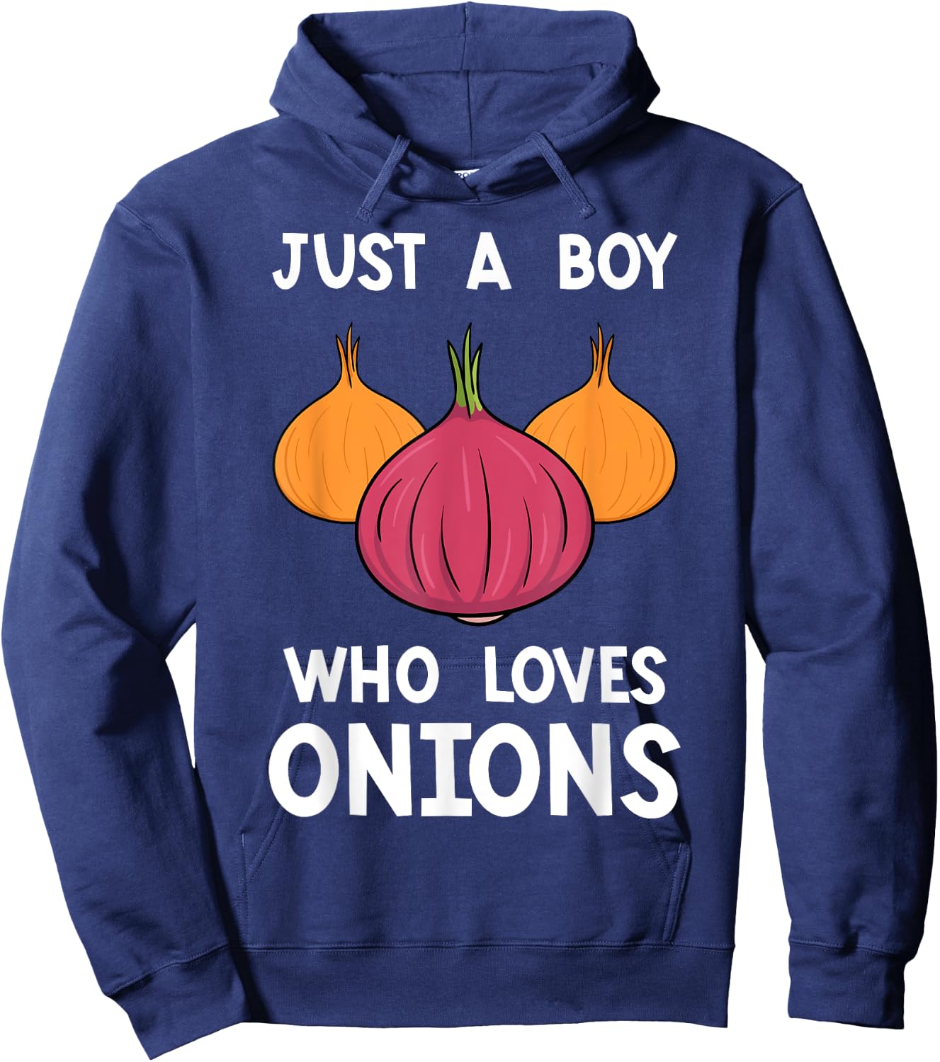 Onion Boy Shallot Lover Vegeterian Farmer Gardener Vegan Hoodie - Hoodie | Navy