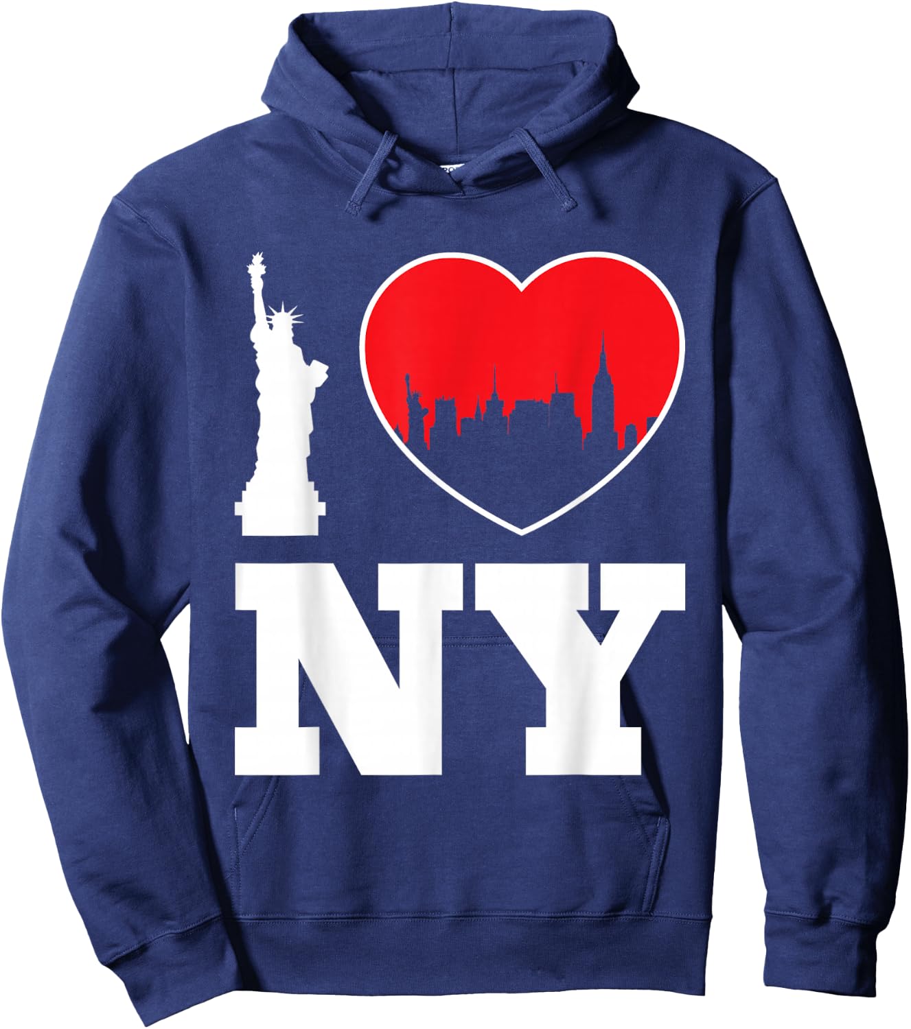 New York City Skyline Gift Big Apple State Souvenir NYC Hoodie - Hoodie | Navy