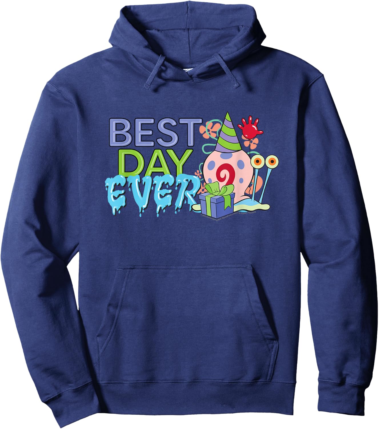 Spongebob Squarepants Best Day Ever Gary Birthday Hoodie - Hoodie | Navy