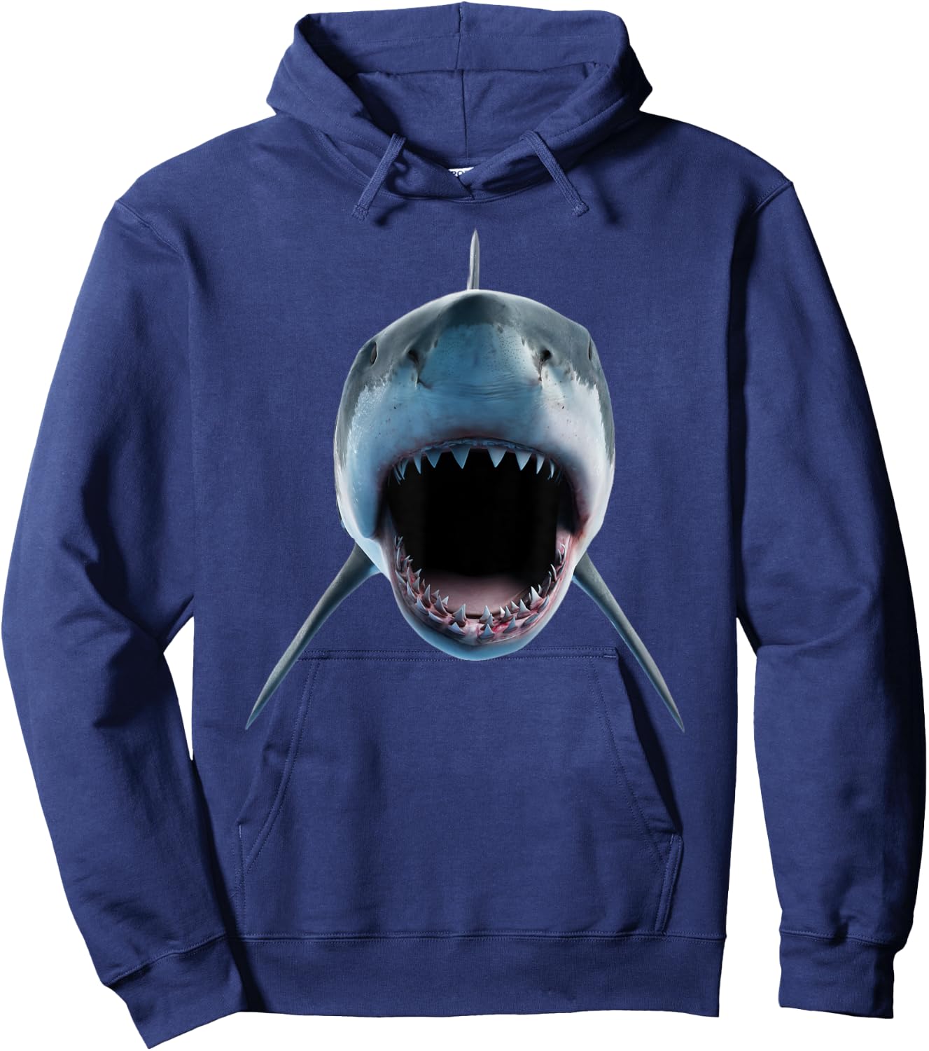 realistic great white shark Attack for lovers of Fish Ocean Hoodie - Hoodie | Navy
