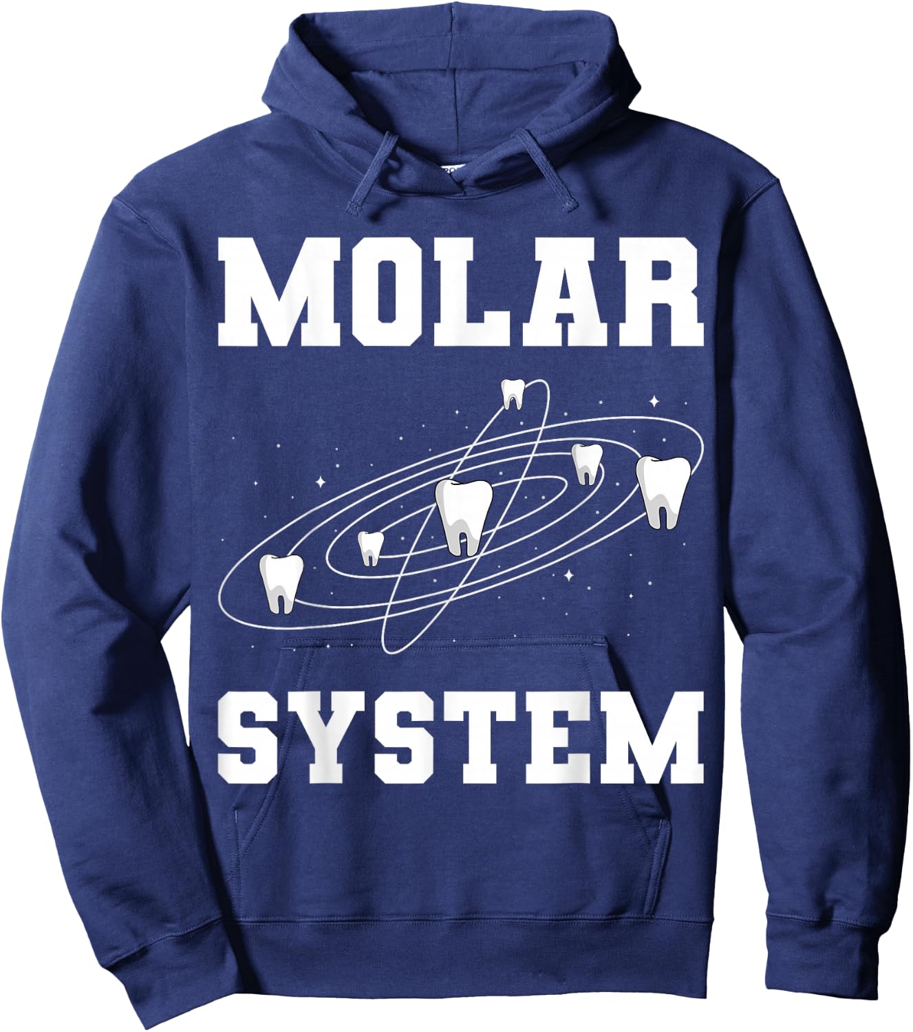 Molar System Funny Teeth Planets Outer Space Dental Dentist Hoodie - Hoodie | Navy