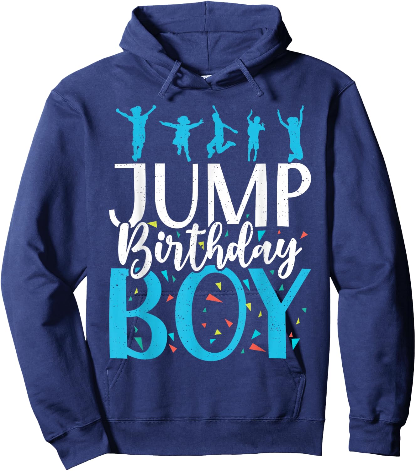 Bounce Jump Birthday Boy Trampoline Birthday Hoodie - Hoodie | Navy
