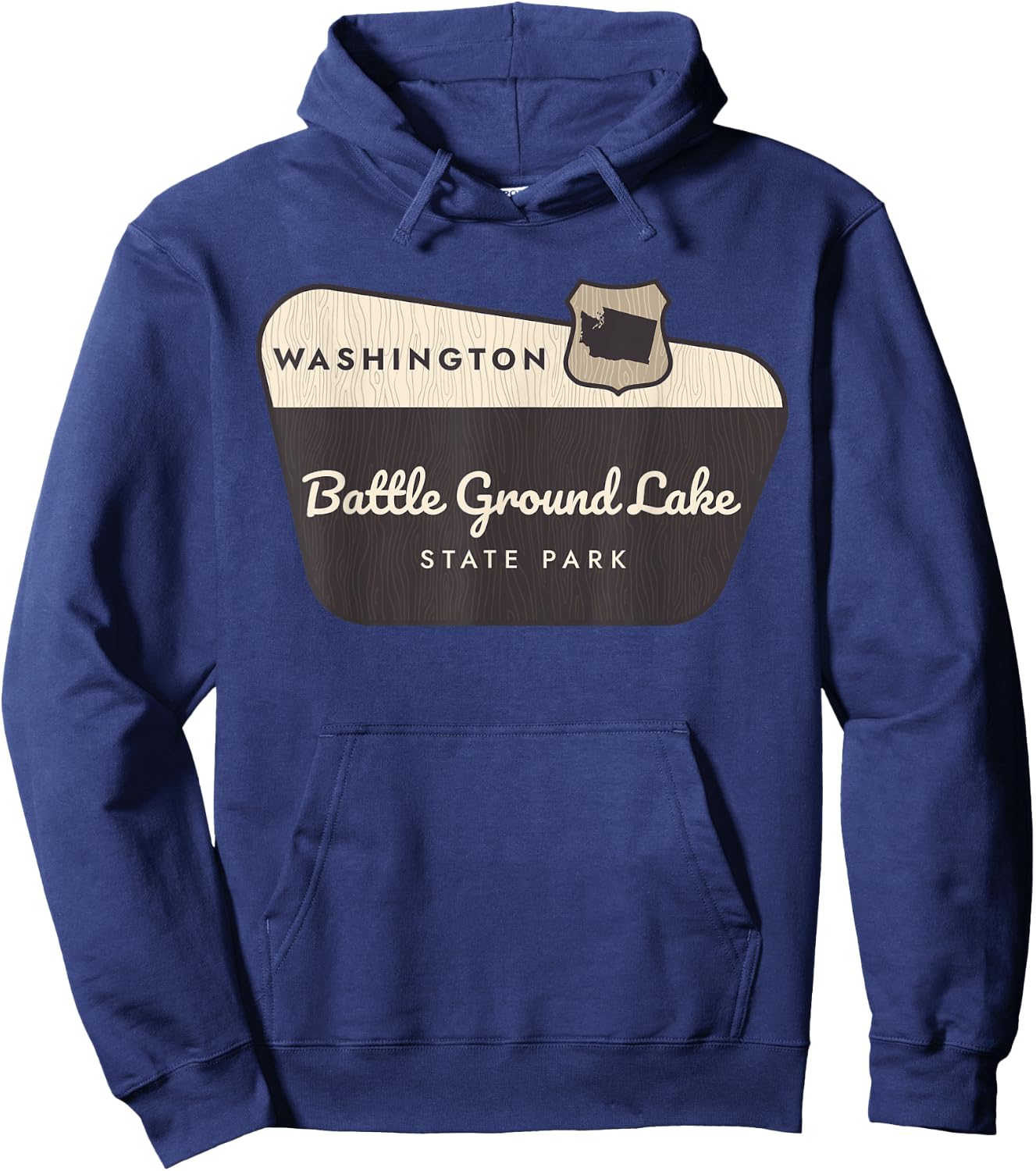 Battle Ground Lake State Park Washington Welcome Souvenir Hoodie - Hoodie | Navy