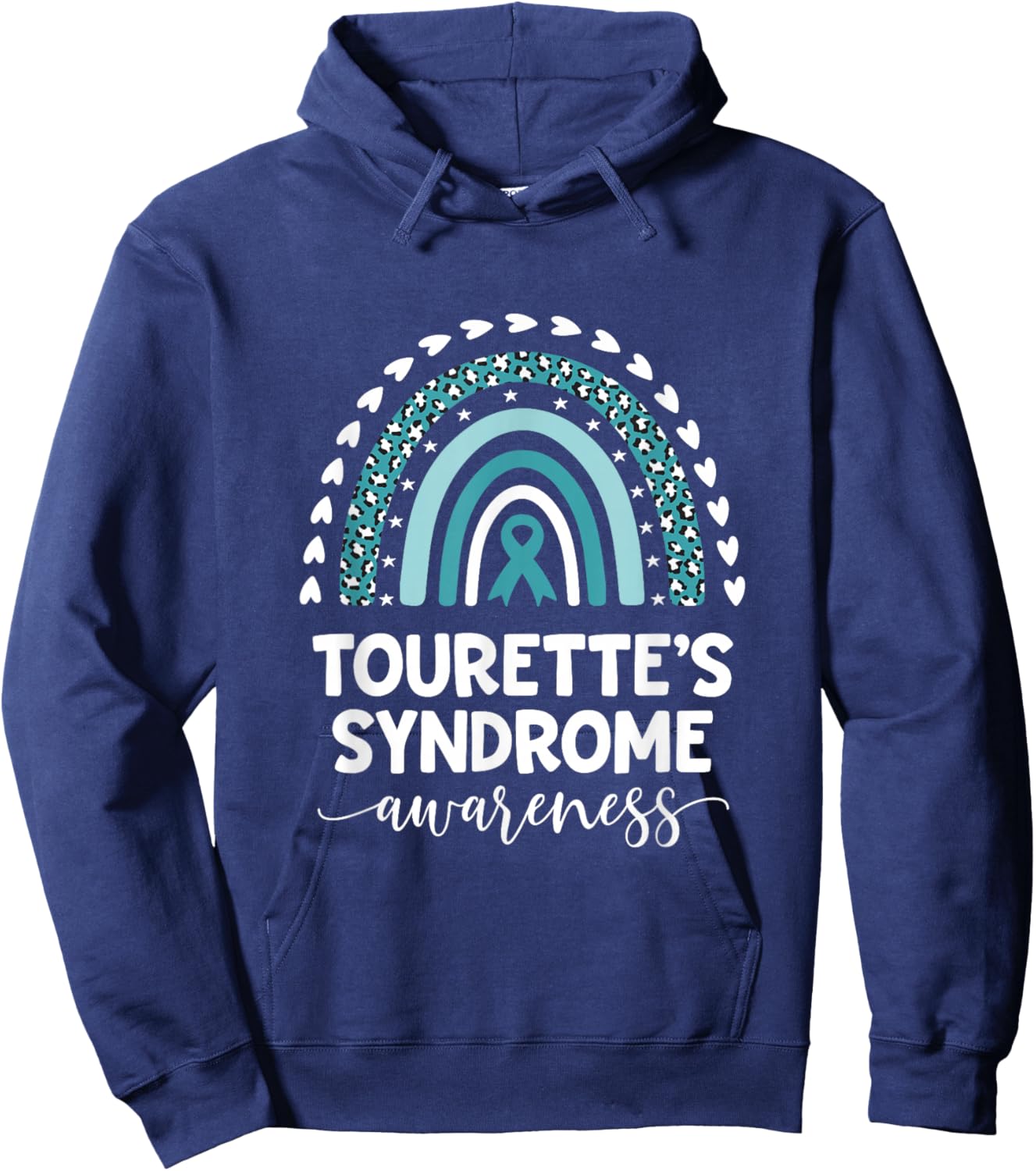 Tourettes Syndrome Support Love Cure Tourettes Awareness Hoodie - Hoodie | Navy