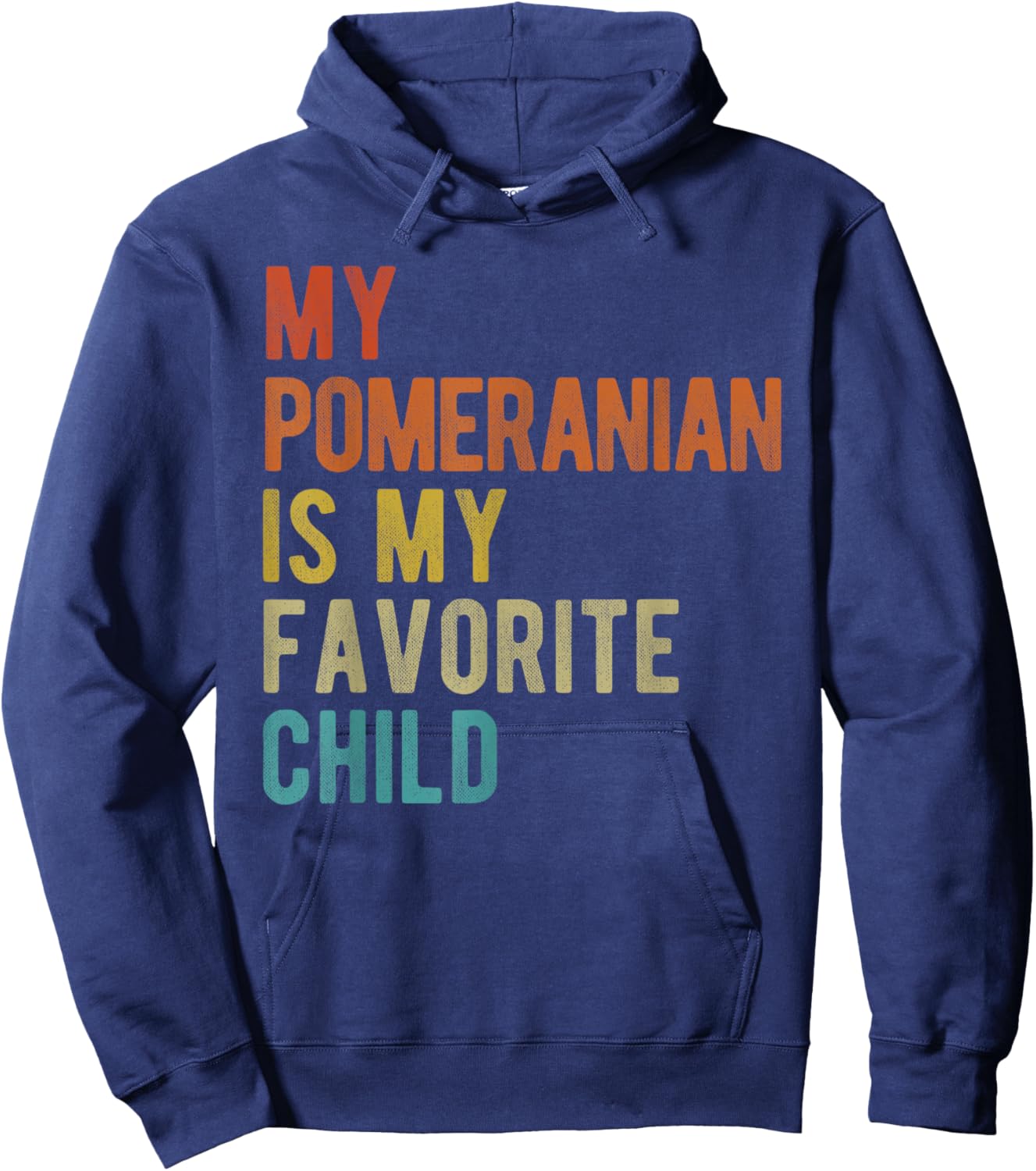 Pomeranian Mom Dad Dog Lover Funny Sarcastic Pet Quote Retro Hoodie - Hoodie | Navy