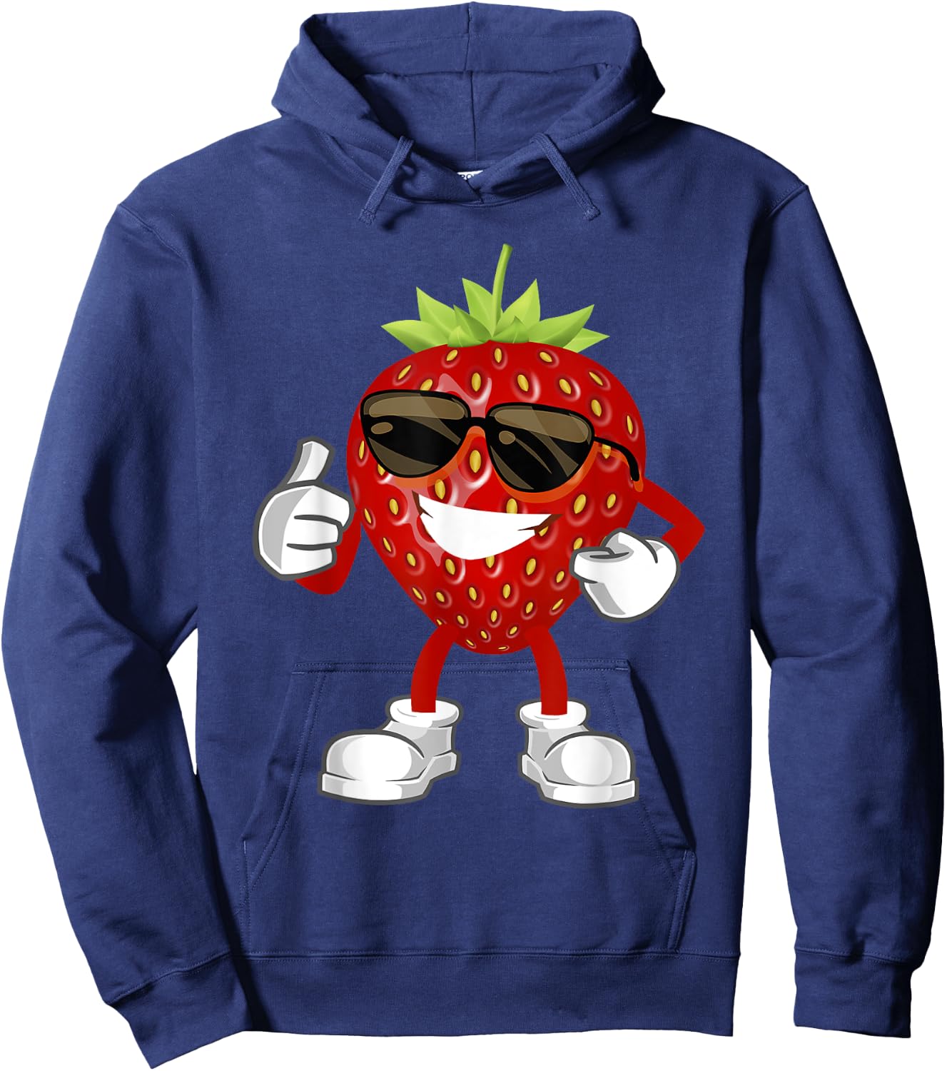 Sweet Strawberry Halloween Costume Strawberry Sunglusses Hoodie - Hoodie | Navy