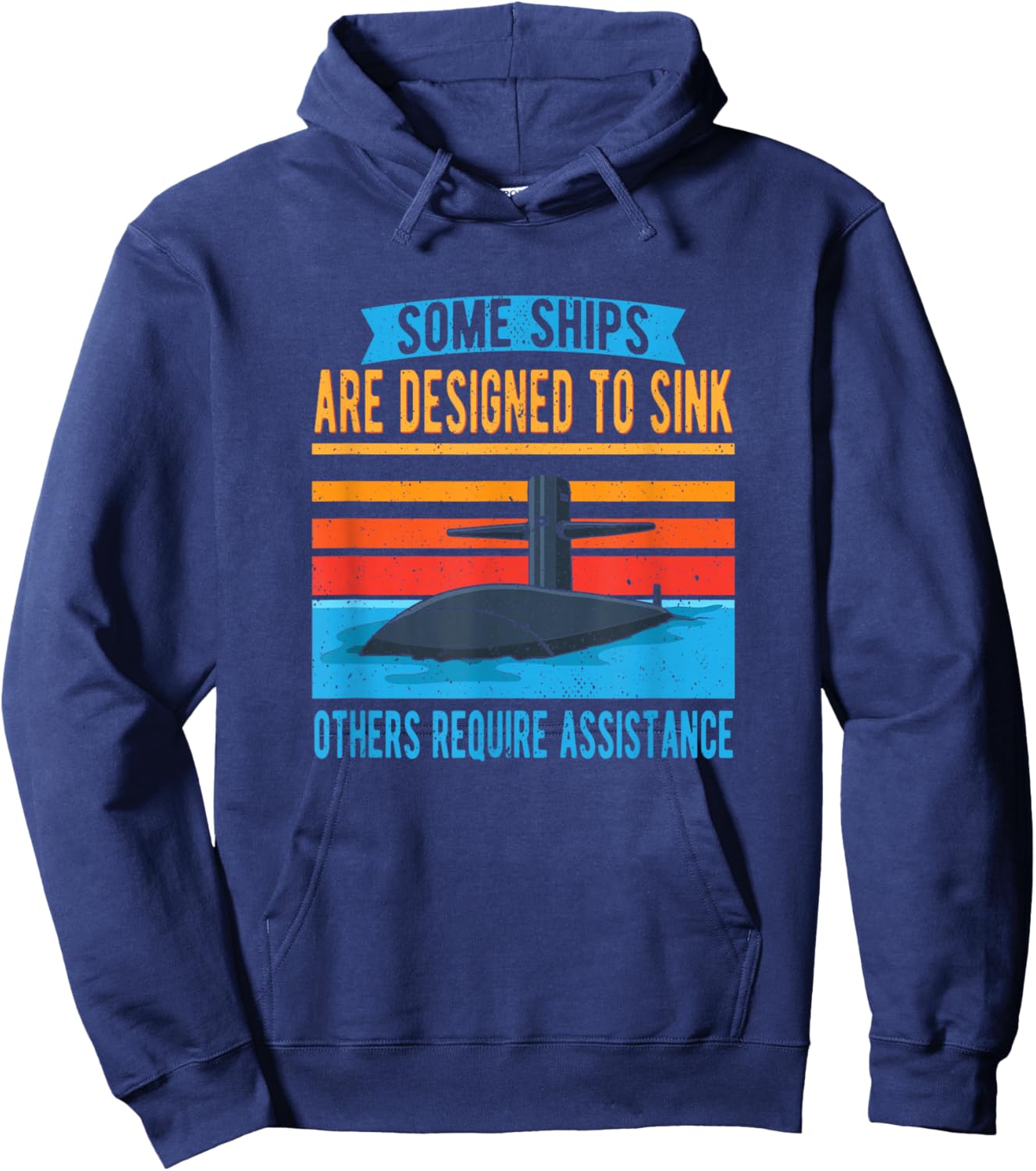Pigboat Combat Open Sea Veteran Ocean Deep Sub , -Adults, Black, Small, Short Sleeve, Cotton 65% Polyester 35%, Submarine Themed Hoodie - Hoodie | Navy