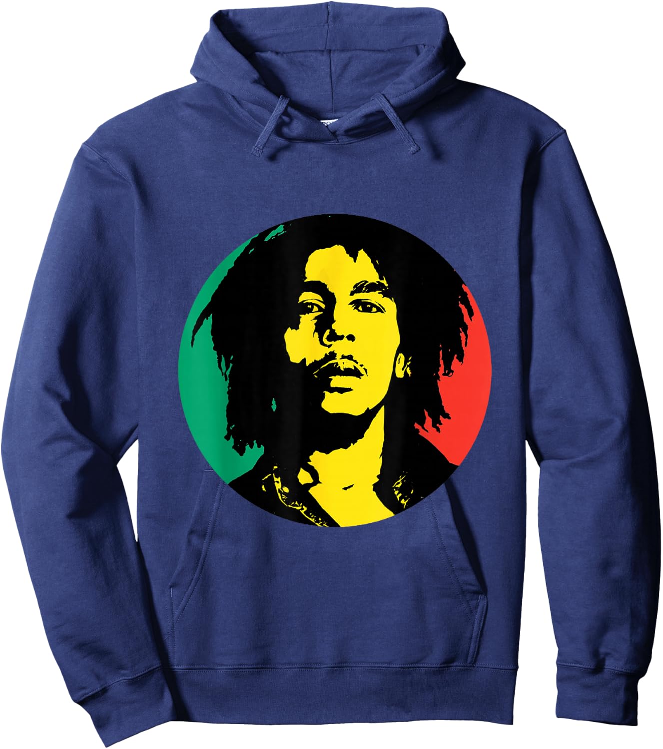 Bob Marley Rasta Circle Hoodie - Hoodie | Navy