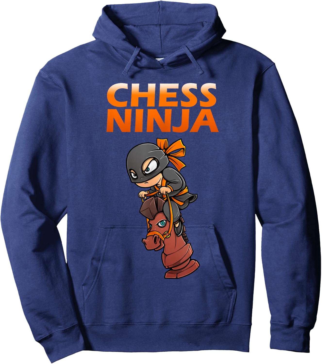 Chess Ninja Art for Kids Boys Girls Chess Player Chess Lover Hoodie - Hoodie | Navy