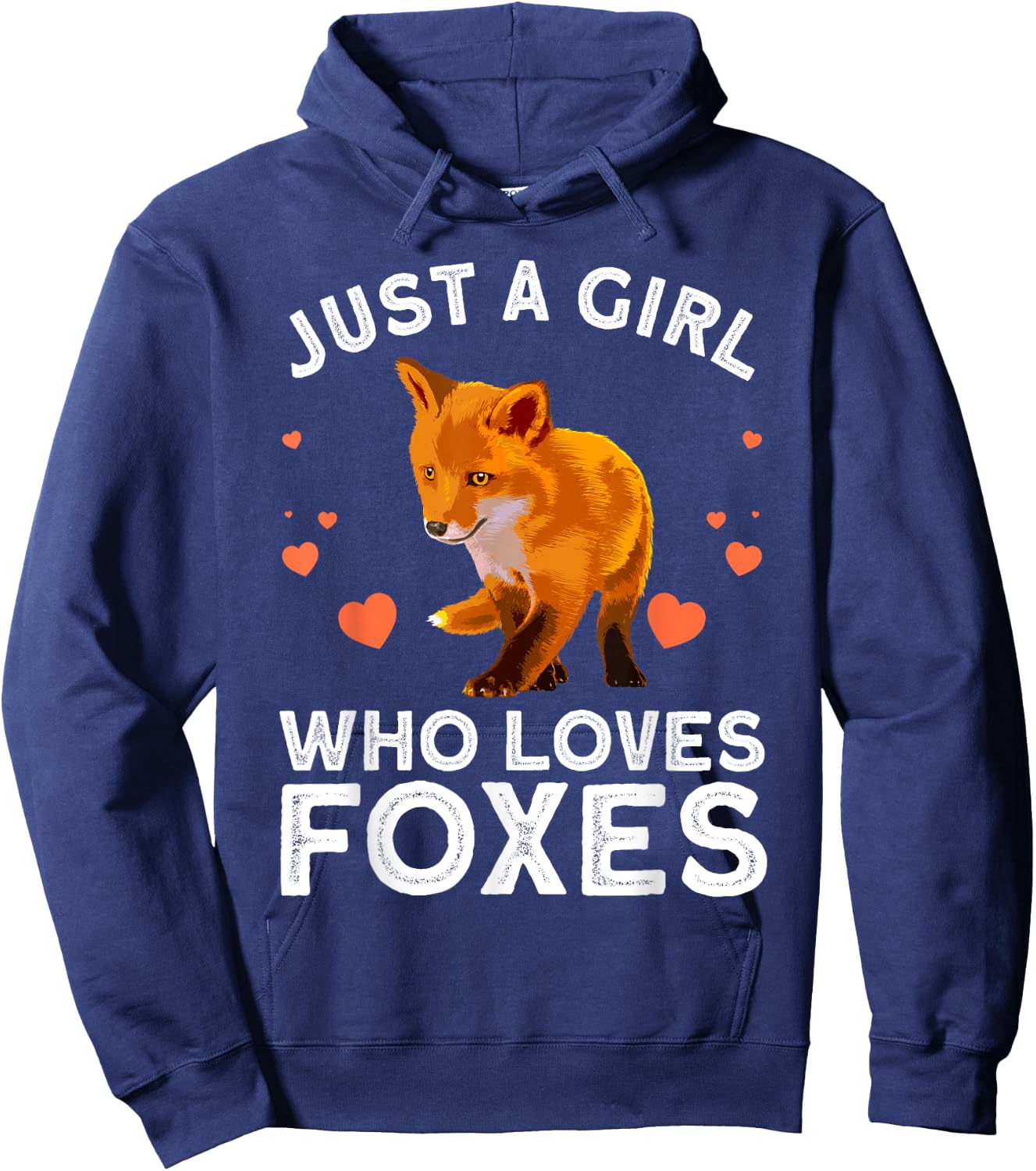 Cute Fox Design Girls Vulpes Animal Fox Lovers Hoodie - Hoodie | Navy