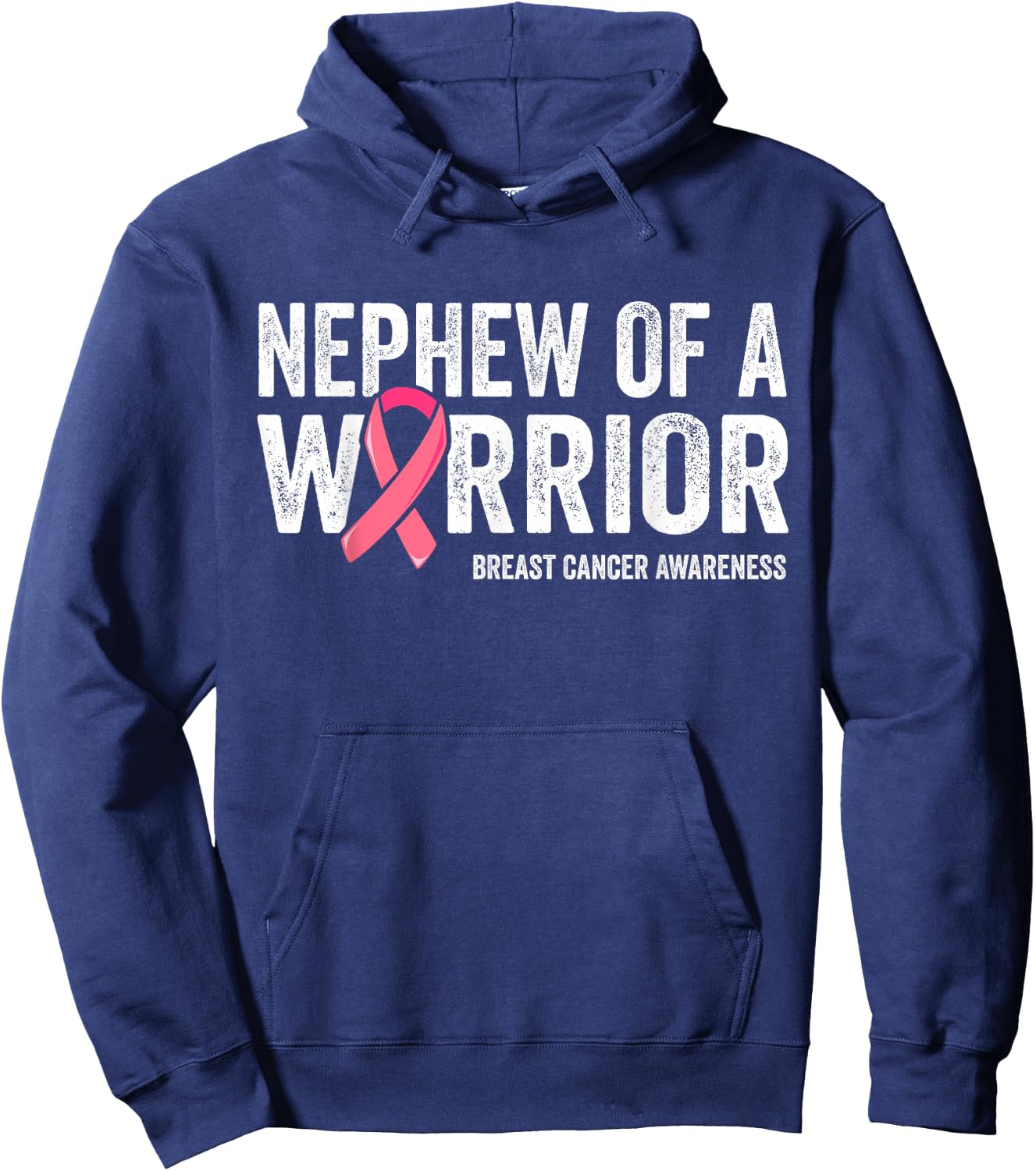 Nephew Of A Warrior Shirt, Nephew Breast Cancer Aunt Hoodie - Hoodie | Navy