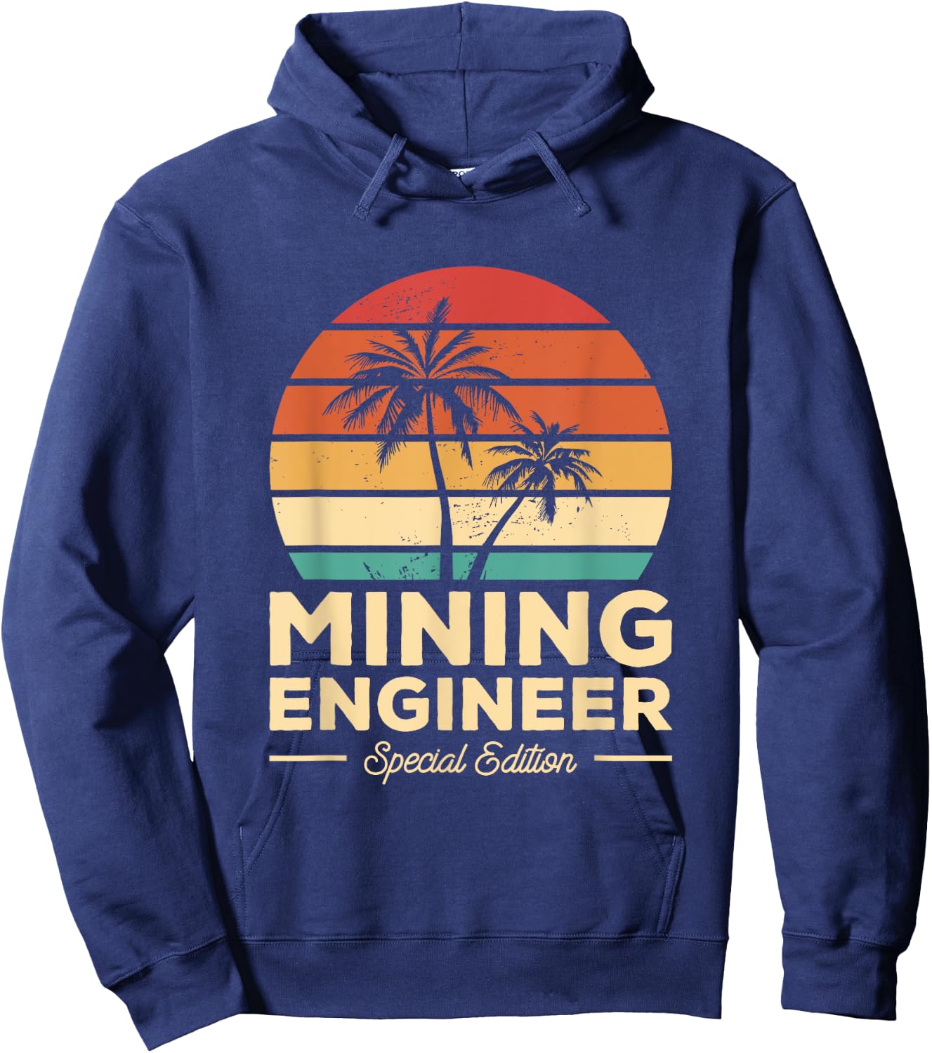 Vintage Mining Engineer Hoodie - Hoodie | Navy