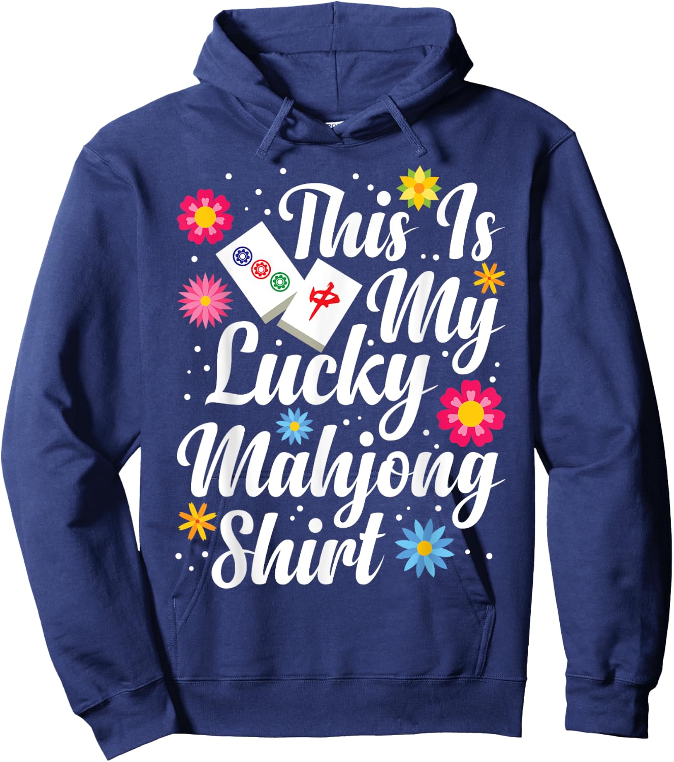 Mah Jongg Sock Mahjong Lover Mahjong Player Mahjong Game Set Hoodie - Hoodie | Navy