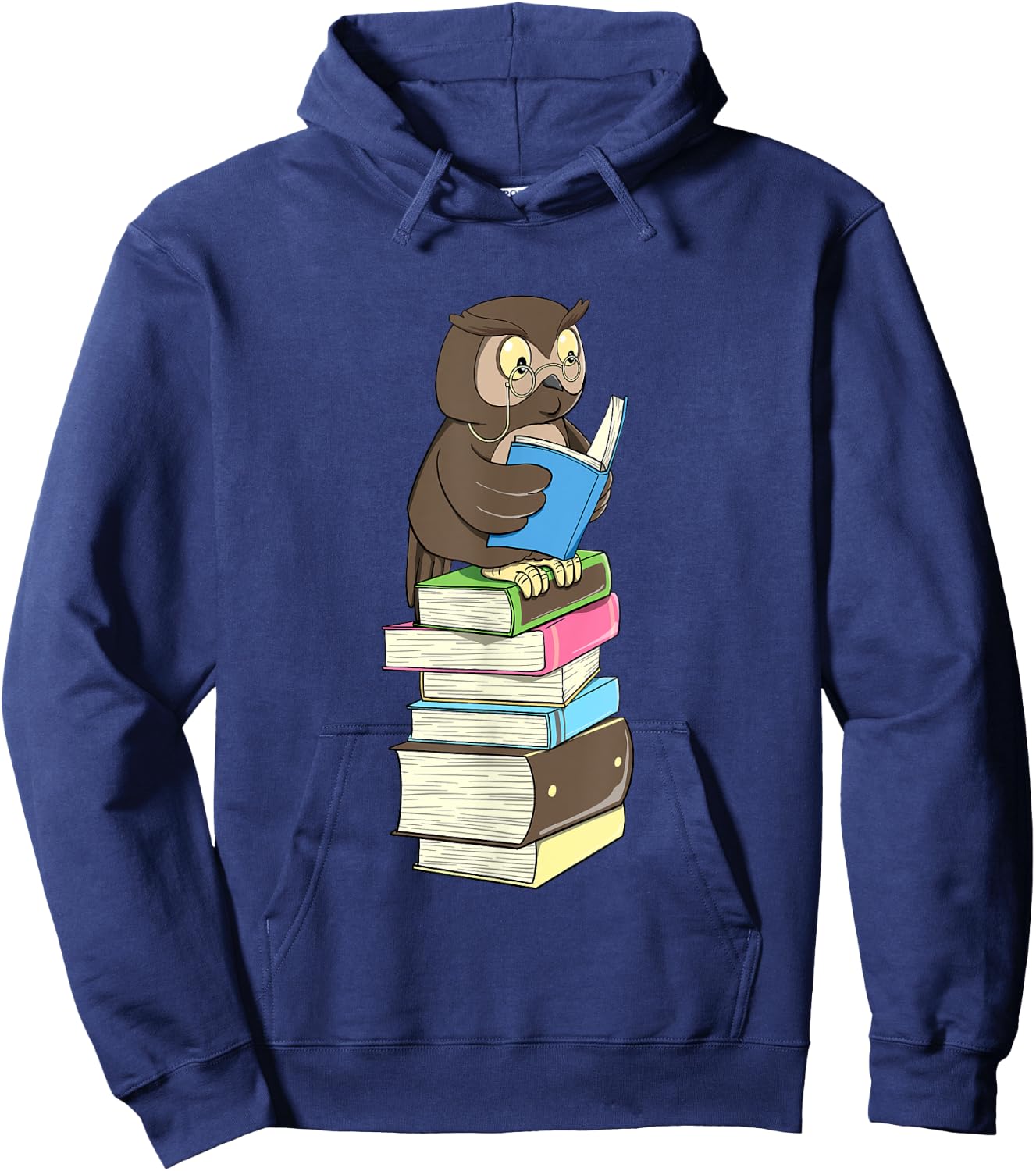 Owl Reader - Books Bookworm Bird Animal Lover Ornithologist Hoodie - Hoodie | Navy