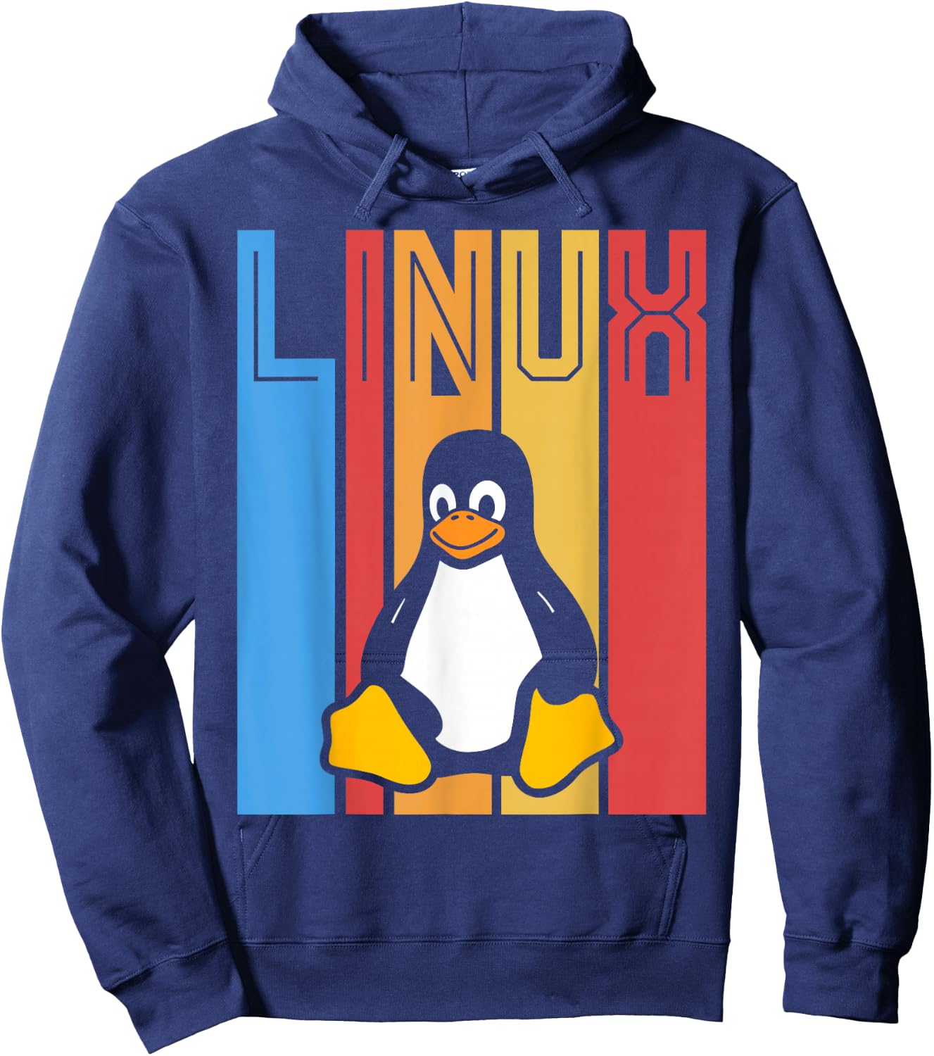 Linux Retro Vintage Geek Tools Nerd Programming Souvenir Hoodie - Hoodie | Navy