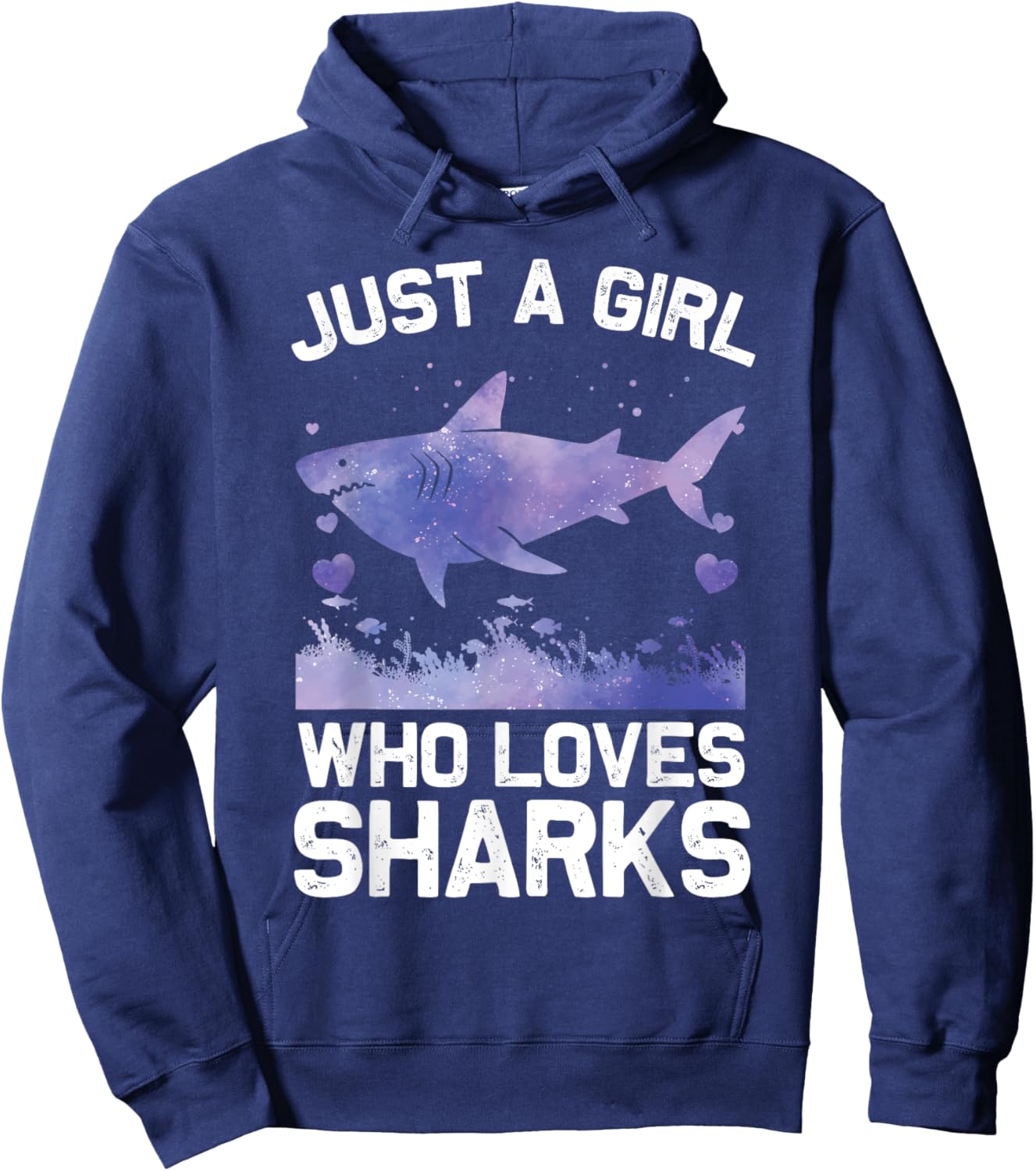 Cool Shark Girls Kids Shark Whale Shark Lover Hoodie - Hoodie | Navy