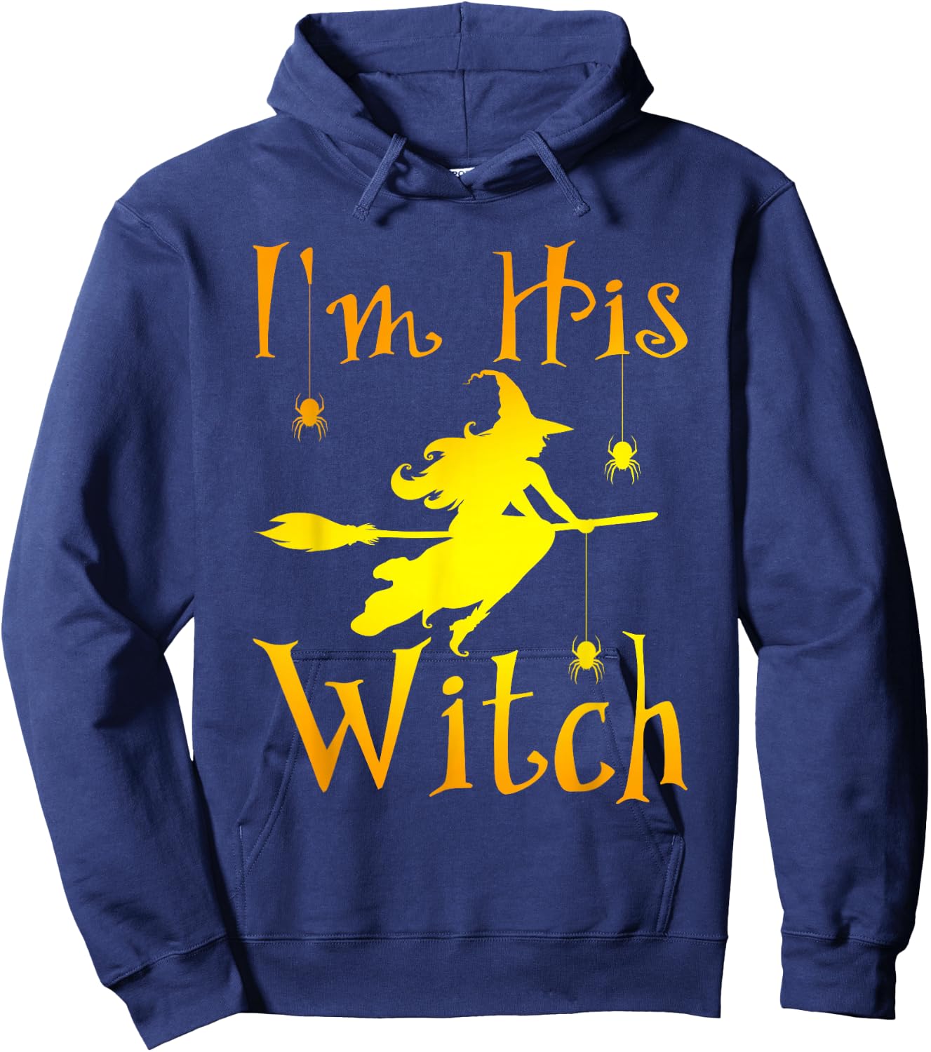 Halloween I'm His Witch Matching Funny Costume For Couples Hoodie - Hoodie | Navy