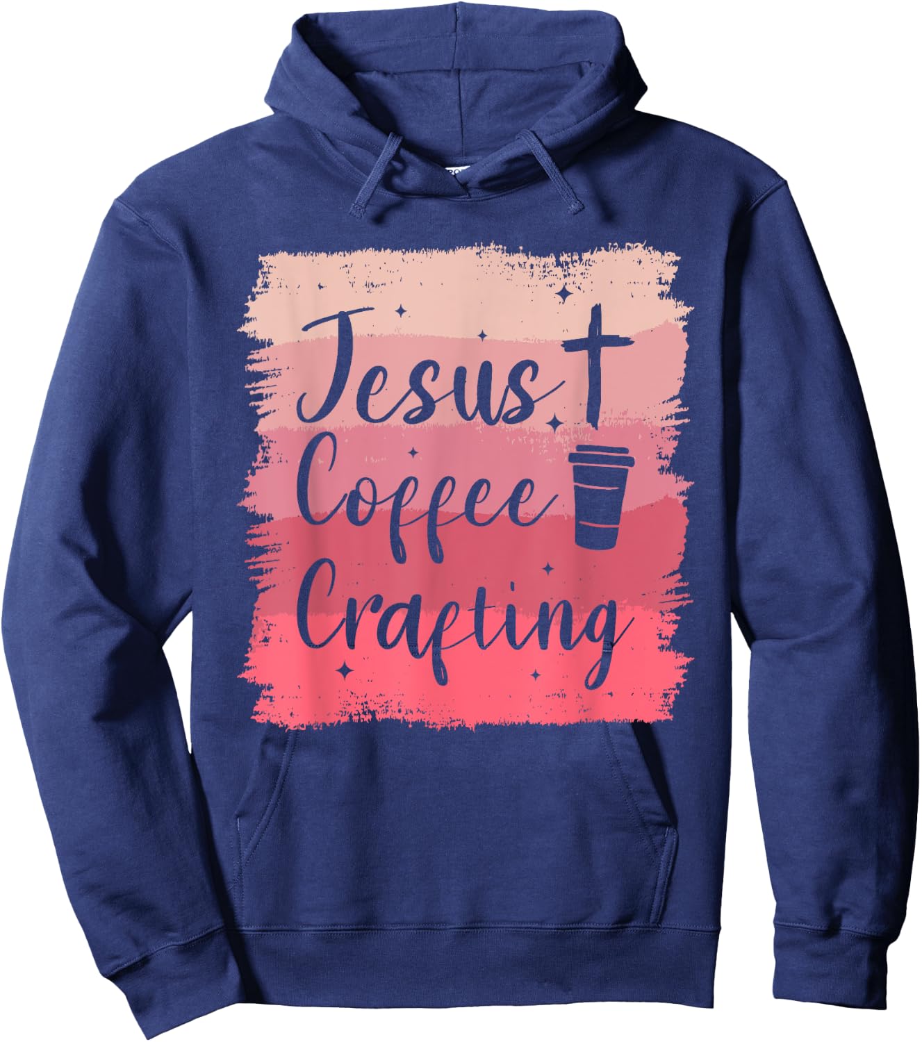 Jesus Coffee Crafting Crafts DIY Crafter Hoodie - Hoodie | Navy
