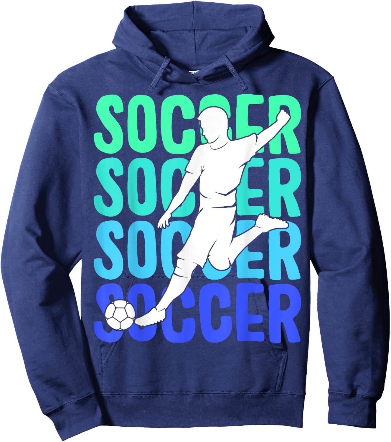 Soccer Boys Men Kids Hoodie - Hoodie | Navy