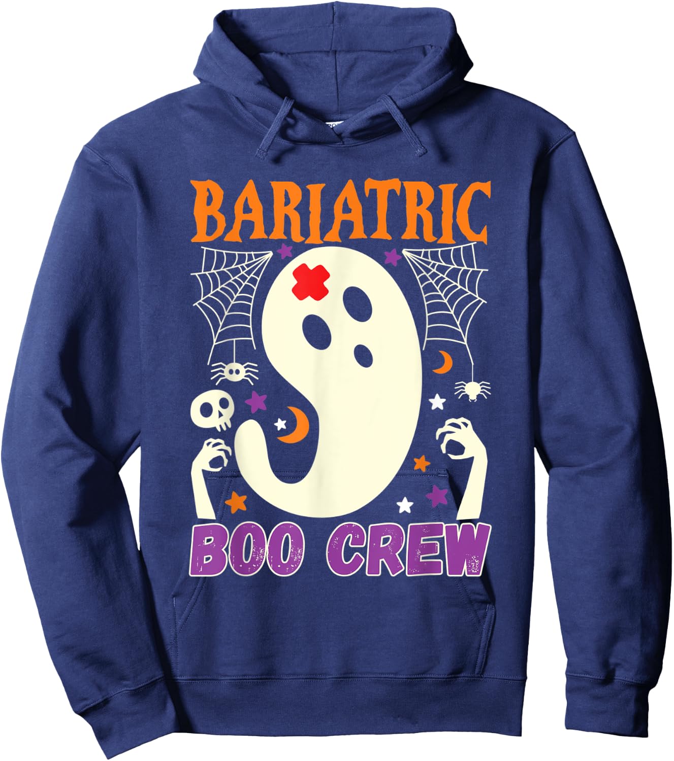 Bariatric Boo Crew Nurse Halloween Nurses Cute Ghost Women Hoodie - Hoodie | Navy