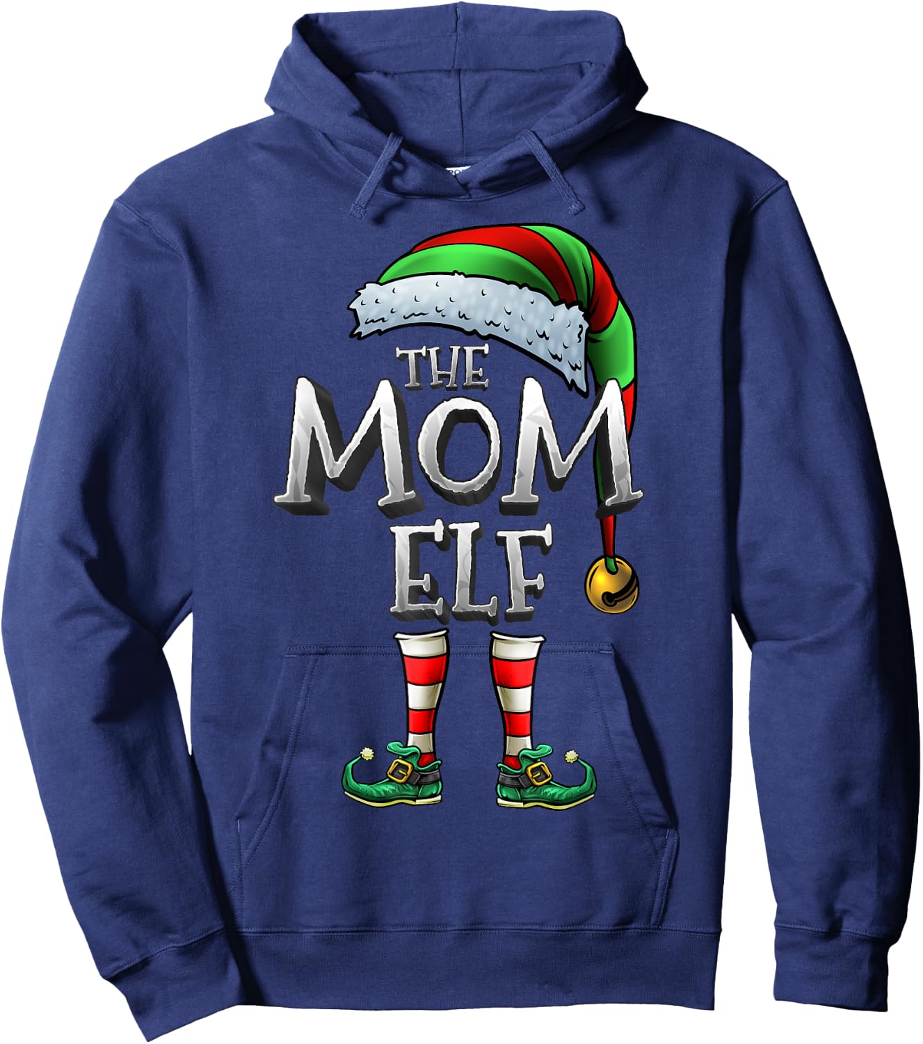 The Mom Elf Shirt Matching Family Mom Christmas Elf women Hoodie - Hoodie | Navy