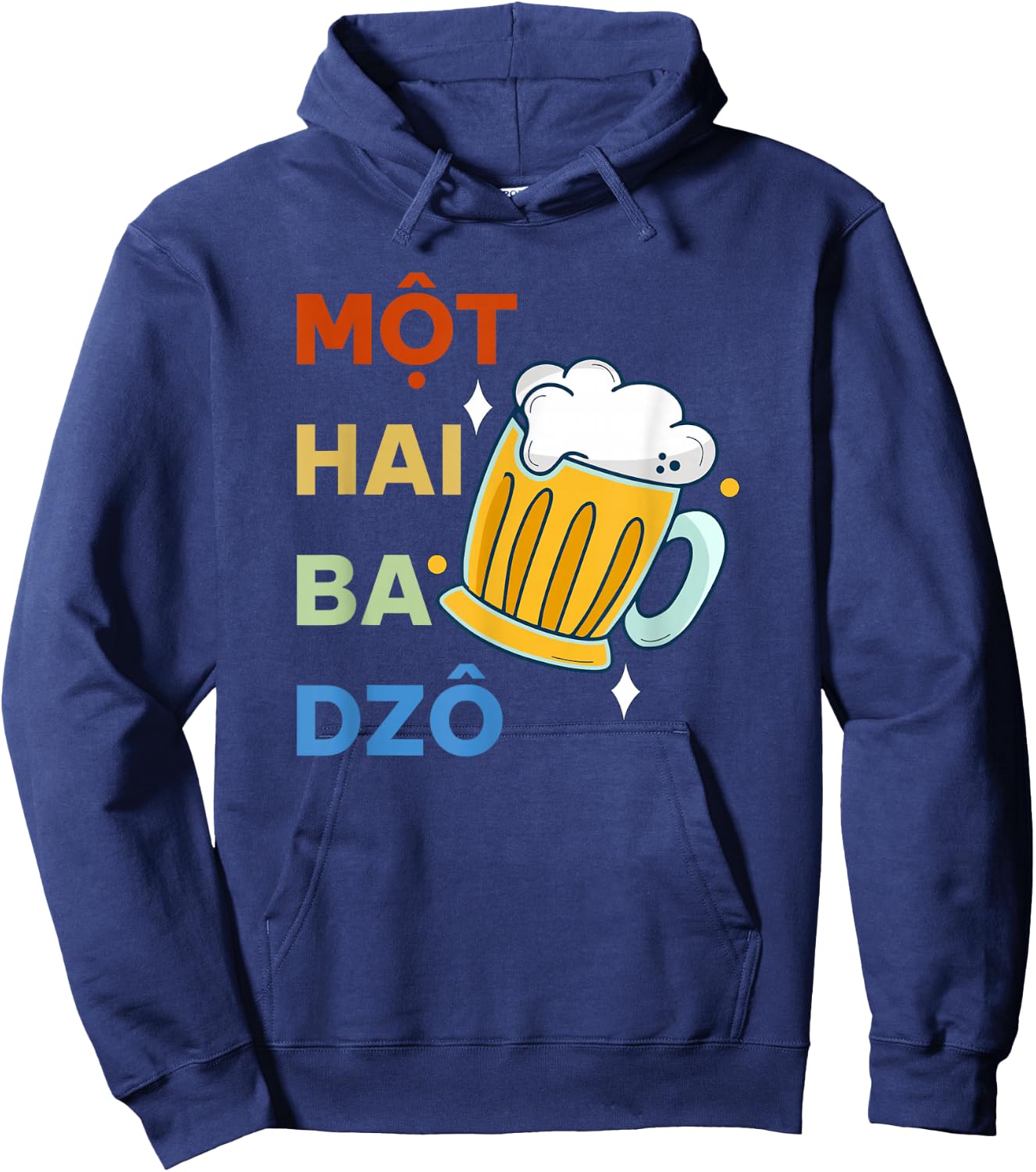 Vietnam Beer Vietnamese Mot Hai Ba Dzo One Two Three Cheers Hoodie - Hoodie | Navy