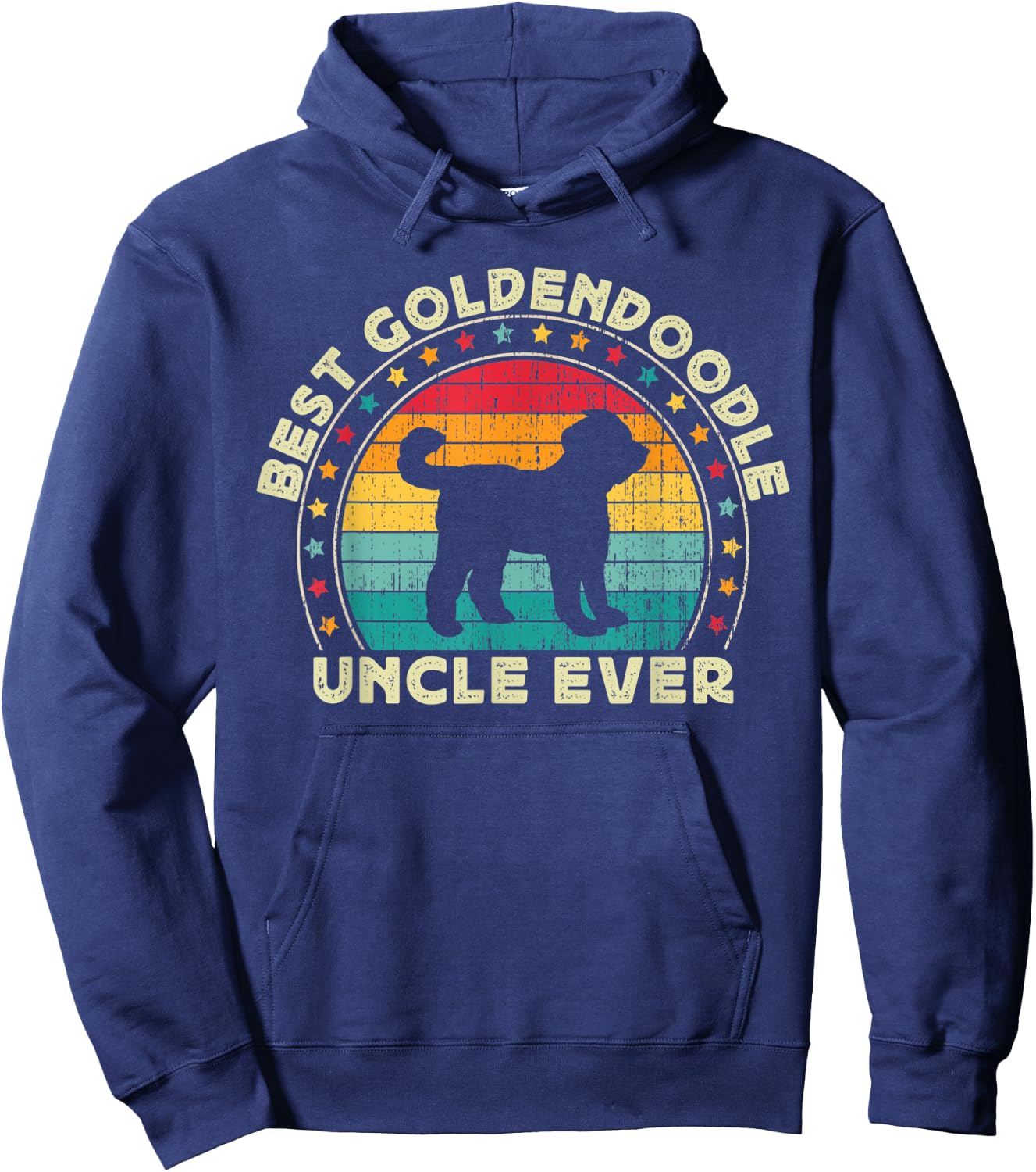 Goldendoodle Uncle Doodle Dog Uncle Father's Day Men Hoodie - Hoodie | Navy