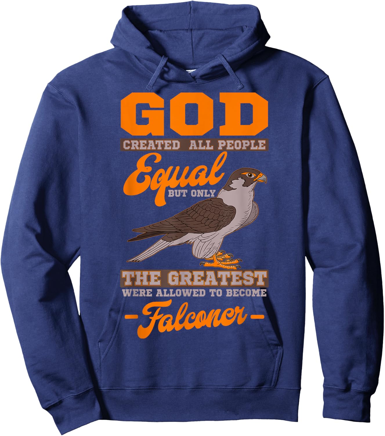 Falconer Falconry Hawking Apparel -Adults Black Modern Short Sleeve Small Hunting Hoodie - Hoodie | Navy