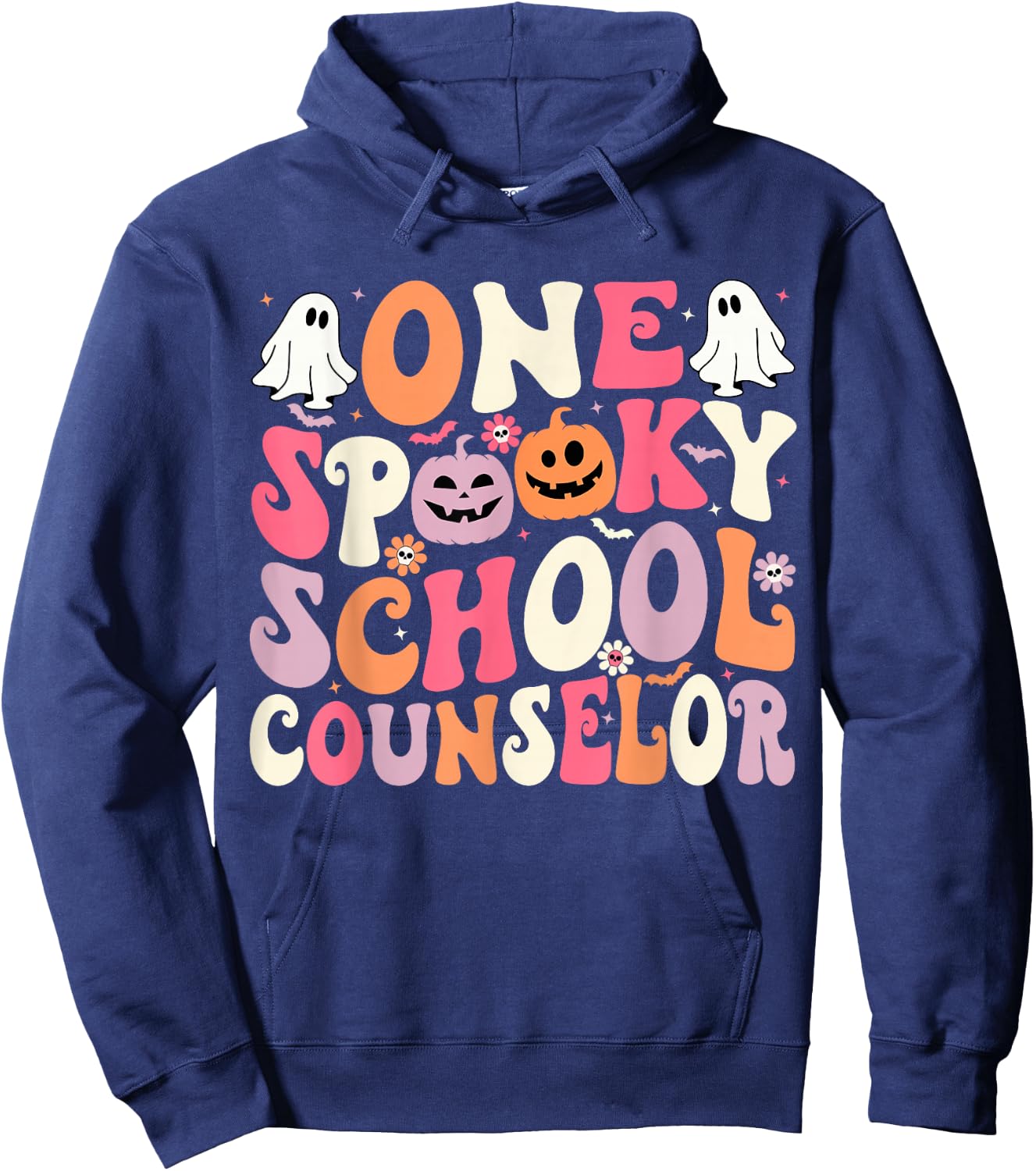 One Spooky School Counselor Halloween Teacher Counseling Hoodie - Hoodie | Navy