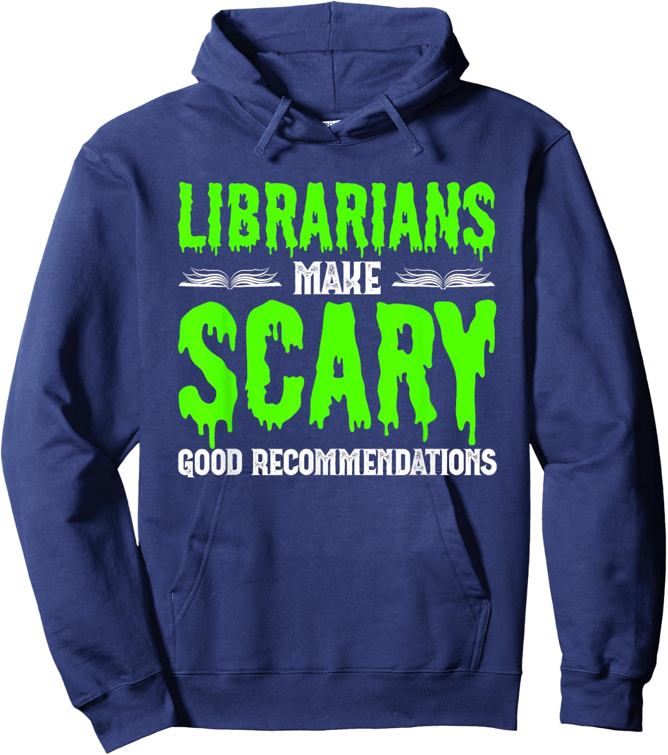 Halloween Librarian Bookworm Book Nerd Reading Library Hoodie - Hoodie | Navy
