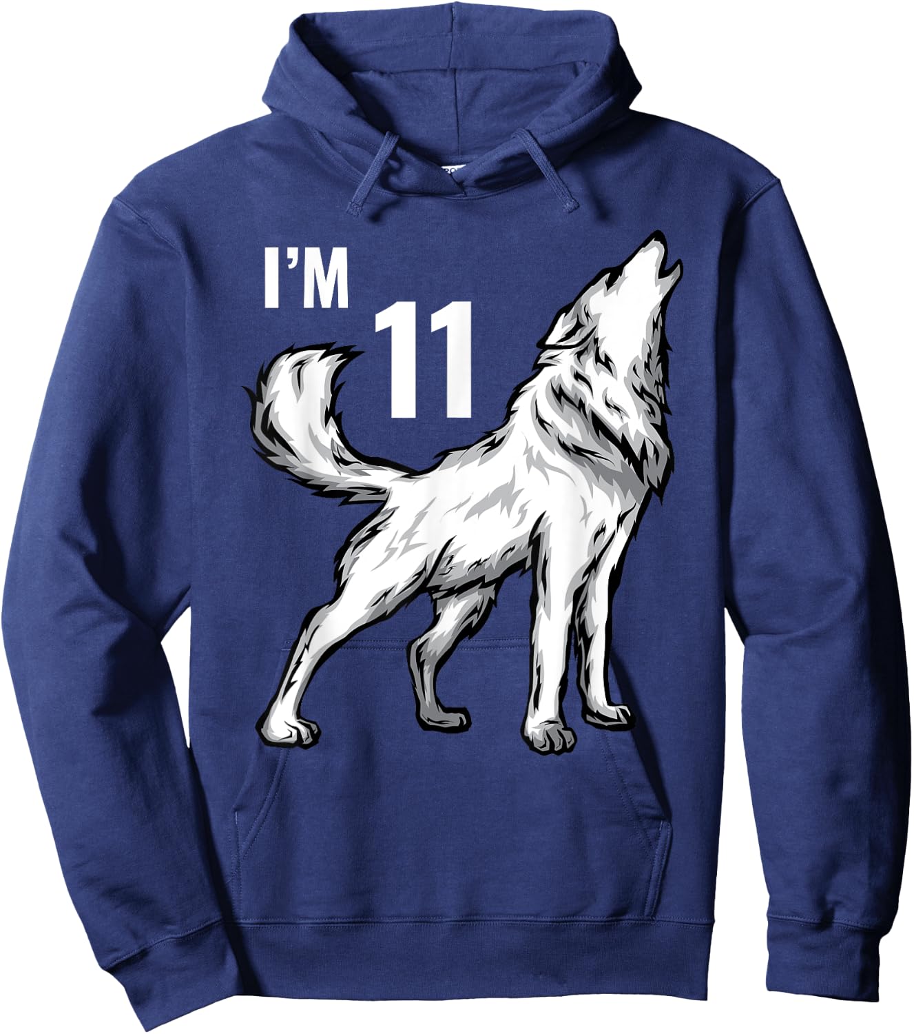 11th Birthday 11 Years Wolf Cub Howling Wolf Pack Wildlife Hoodie - Hoodie | Navy