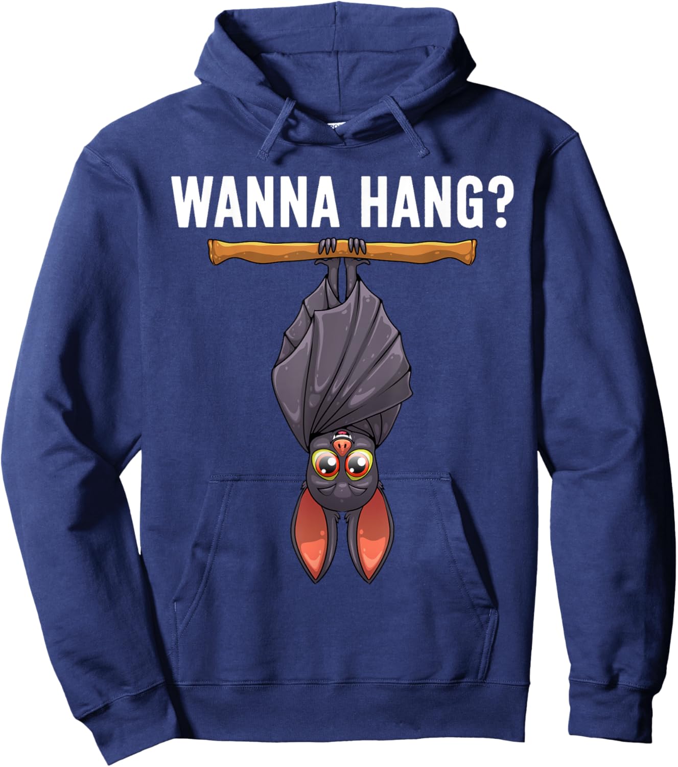 Funny Bat Design Women Nocturnal Bird Bat Lovers Hoodie - Hoodie | Navy