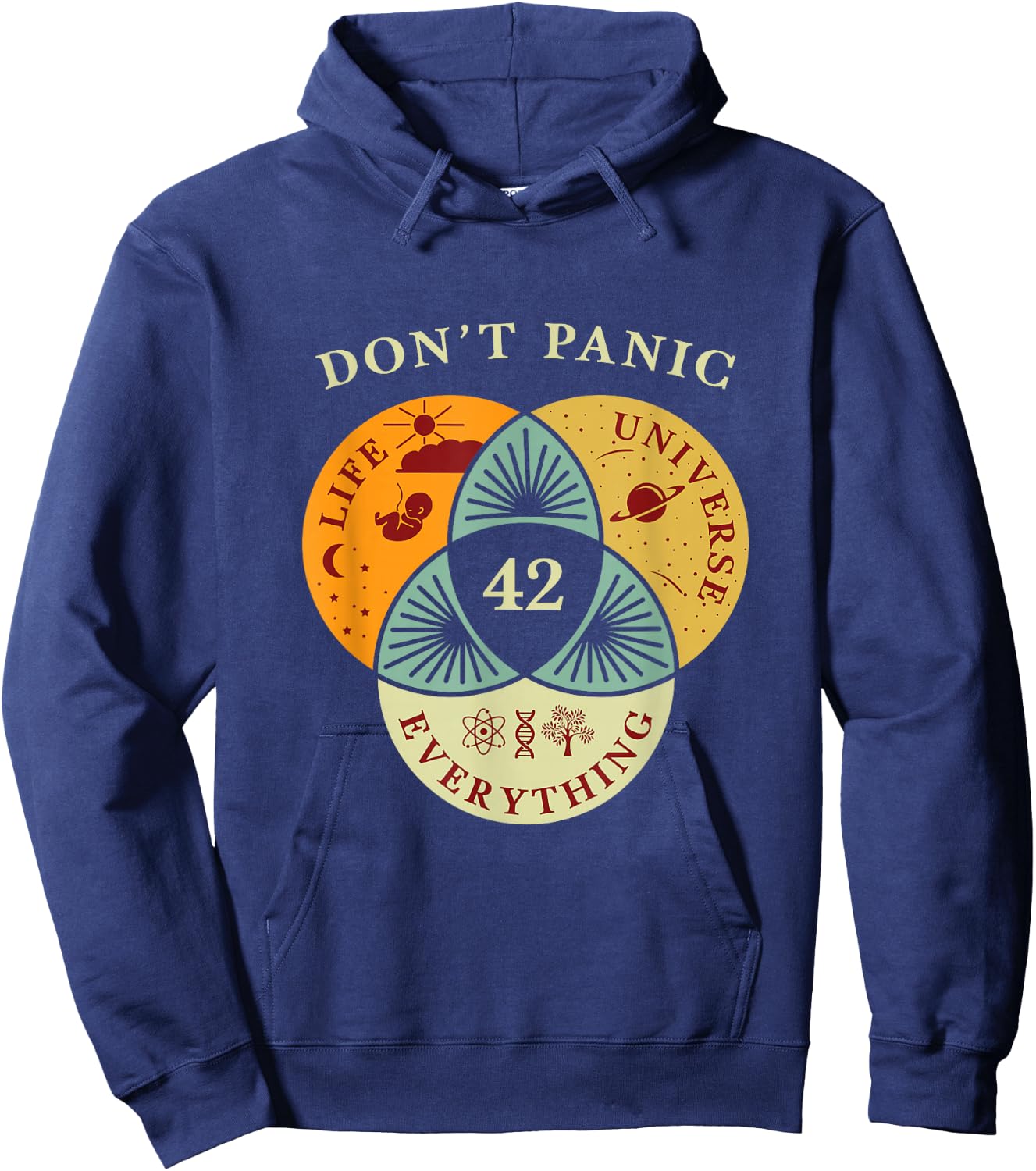 Life Universe Everything 42 Science Fiction Space Lovers Hoodie - Hoodie | Navy