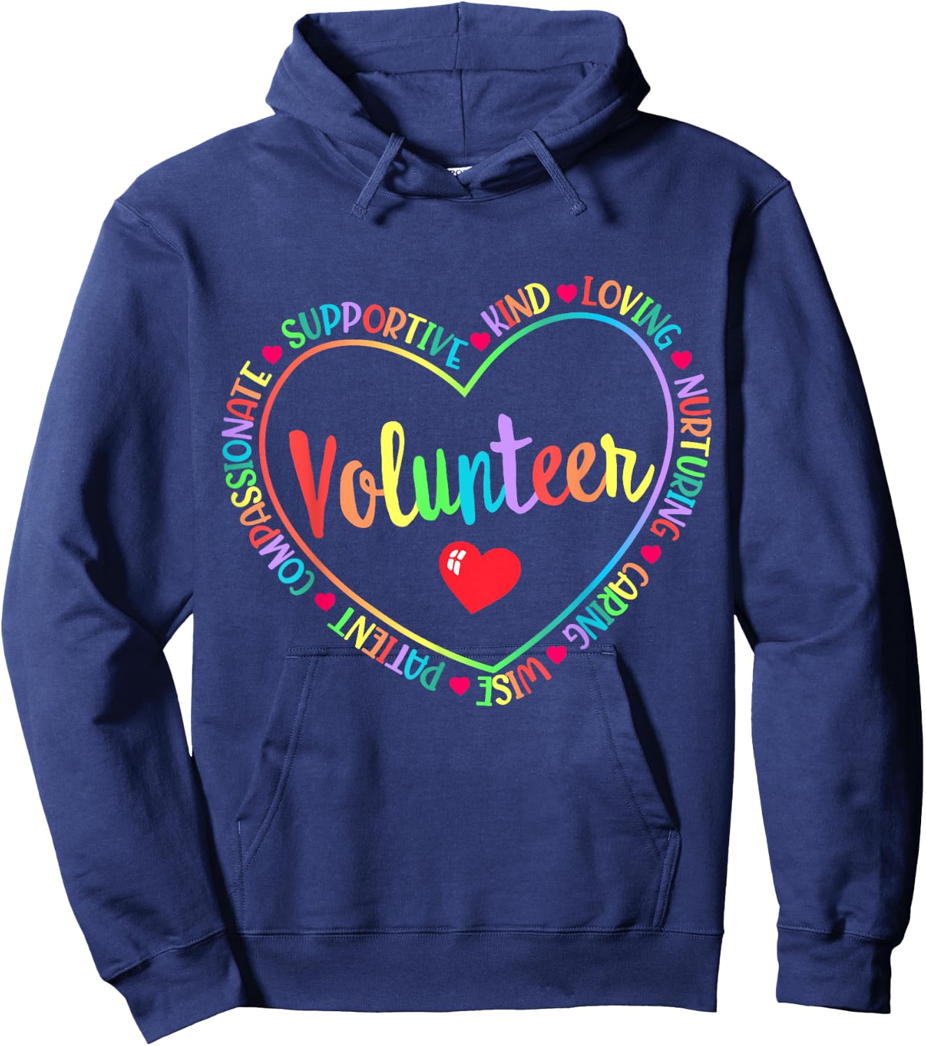 Cute Volunteer Volunteering Staff Uniform Event Church Group Hoodie - Hoodie | Navy