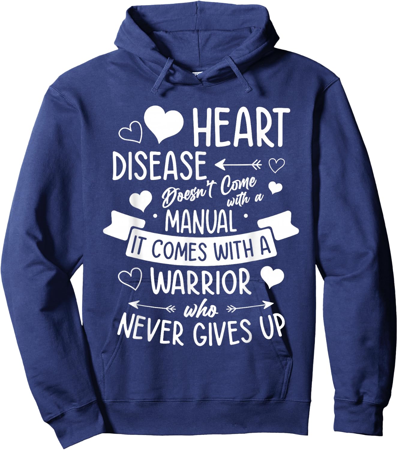 Heart Disease Doesn't Come With a Manual Warrior Awareness Hoodie - Hoodie | Navy
