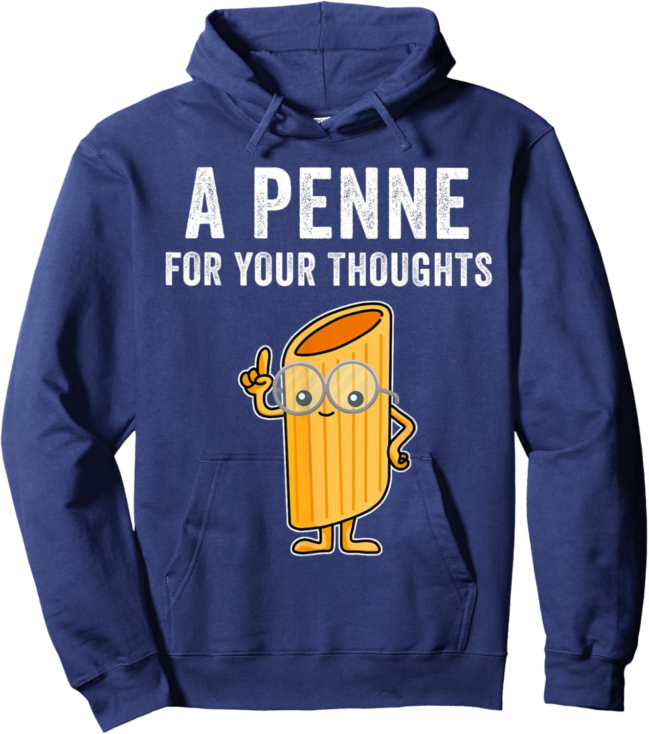 Penne For Your Thoughts Noodle Hoodie - Hoodie | Navy