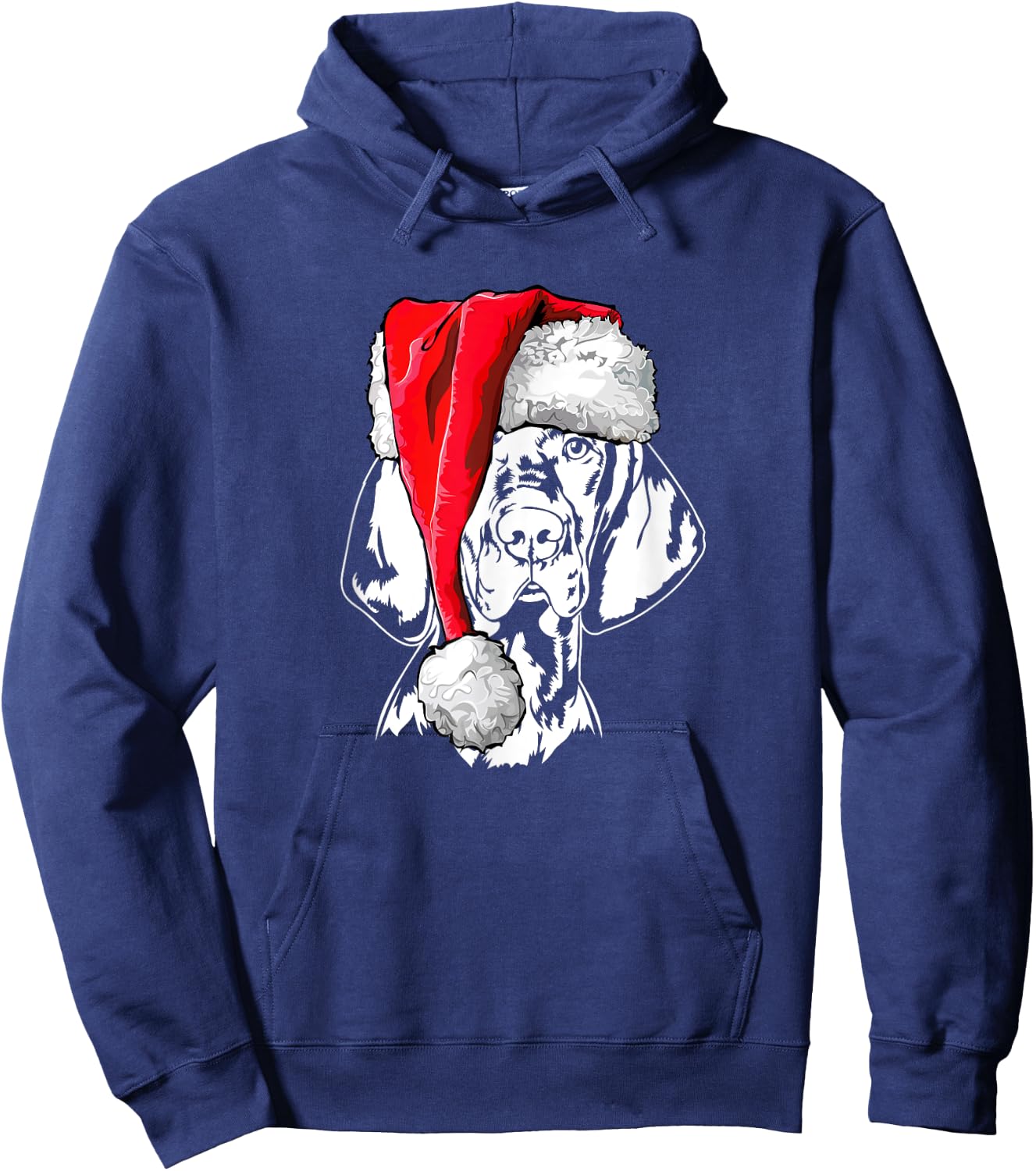Funny Santa Hungarian Vizsla Christmas dog mom dog Hoodie - Hoodie | Navy