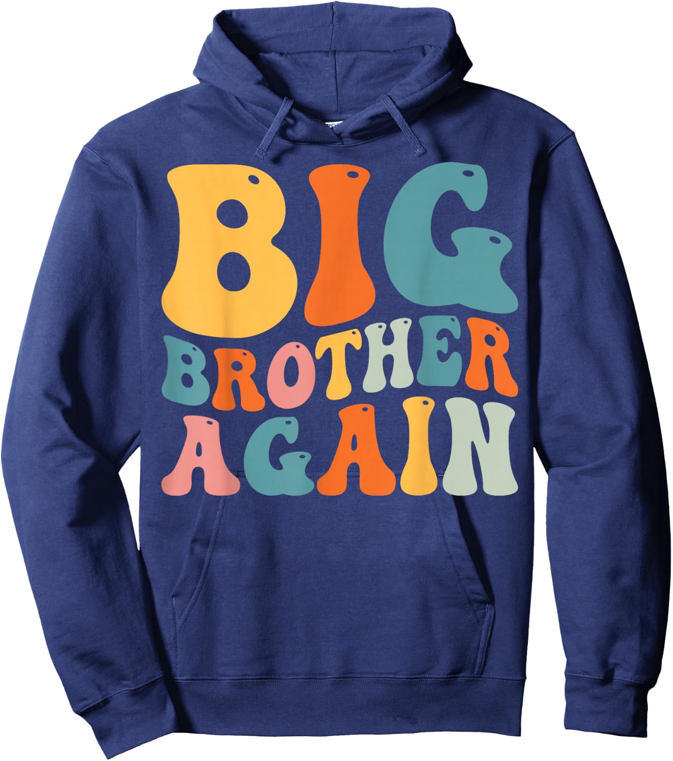 Groovy Big Brother Again Big Brother Announcement for Boys Hoodie - Hoodie | Navy