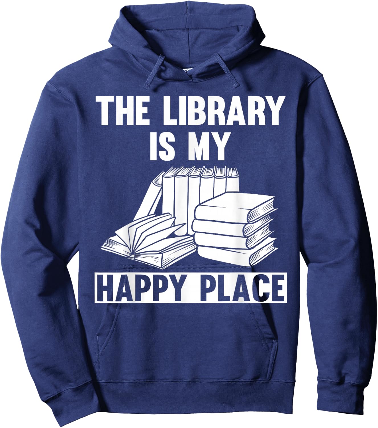 Cool Library Art Women Librarian Bookworm Book Lover Hoodie - Hoodie | Navy