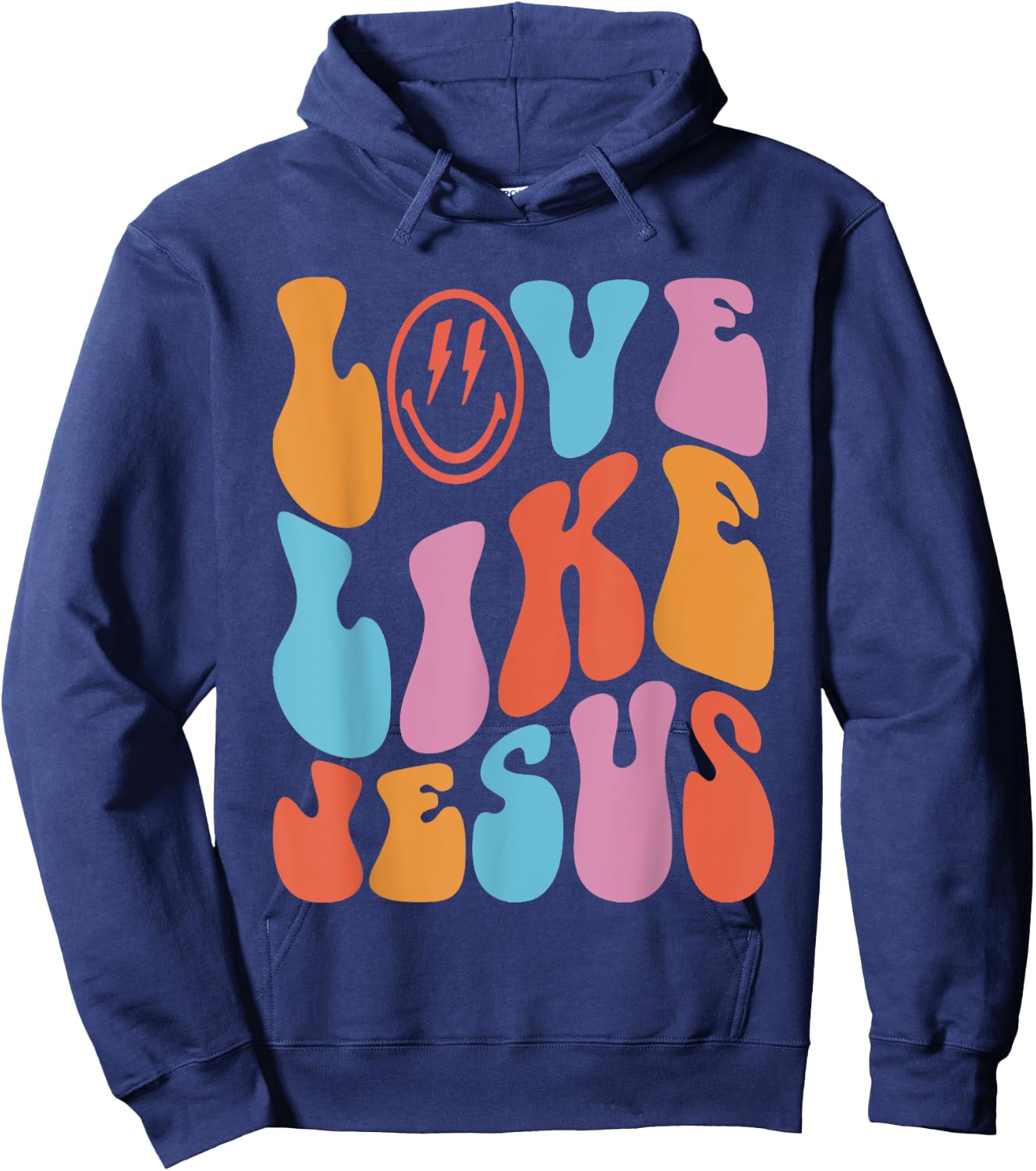 Love Like Jesus Smile Face Aesthetic Trendy Clothing Hoodie - Hoodie | Navy