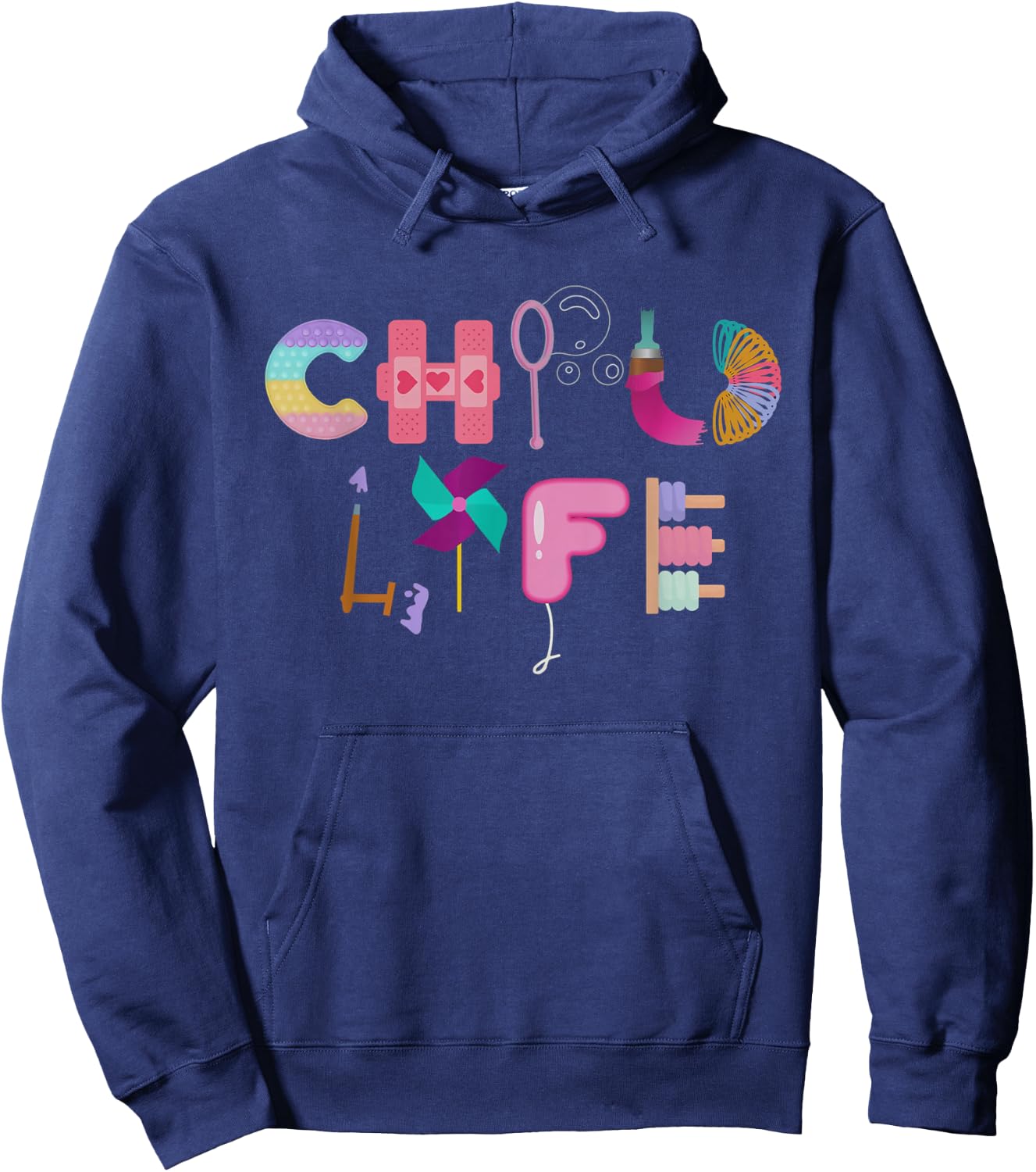Child Life Specialist Cute CLS Play Therapy CCLS Healthcare Hoodie - Hoodie | Navy