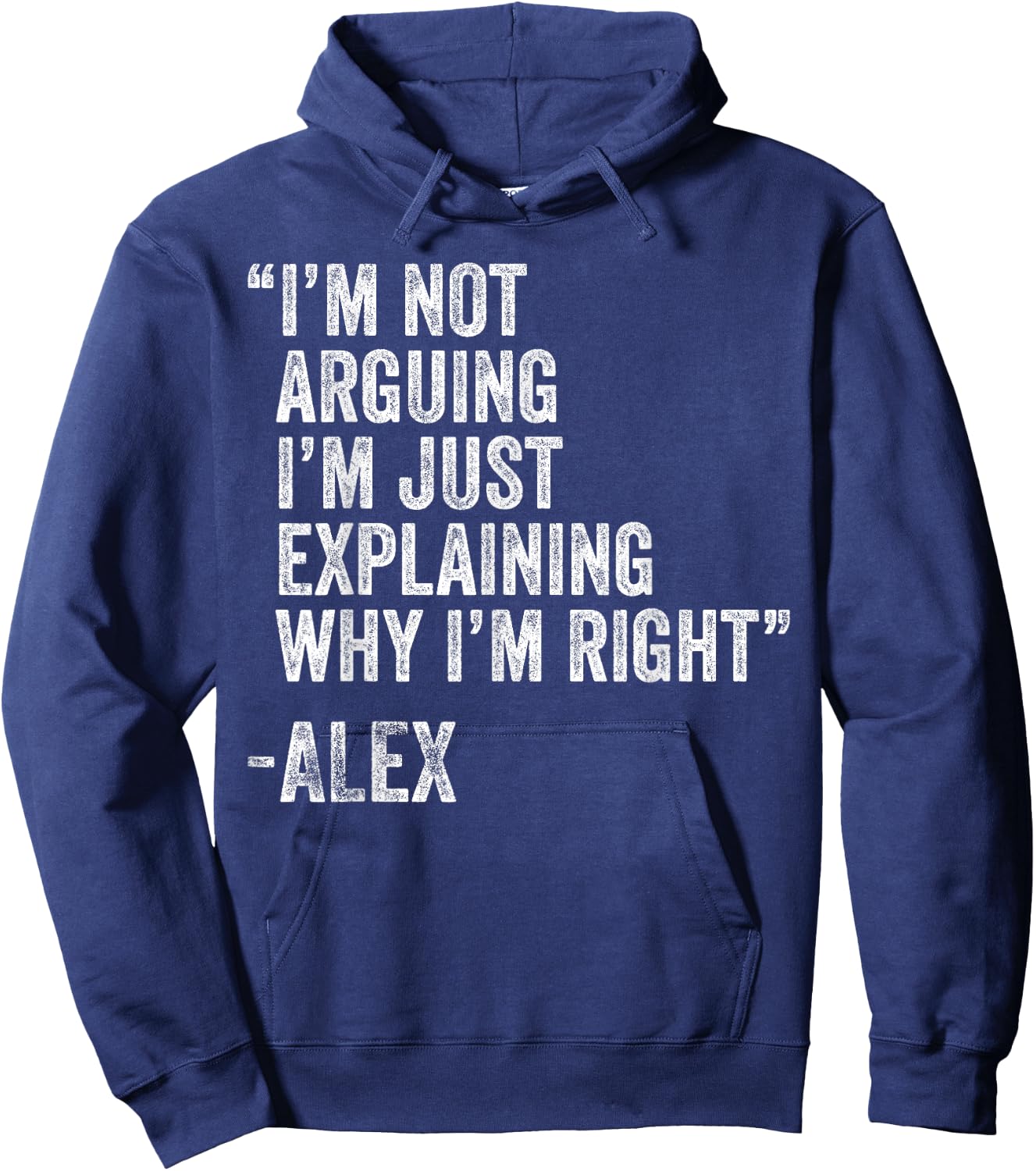Alex Quote Funny Birthday Custom Name Idea Engineer Hoodie - Hoodie | Navy
