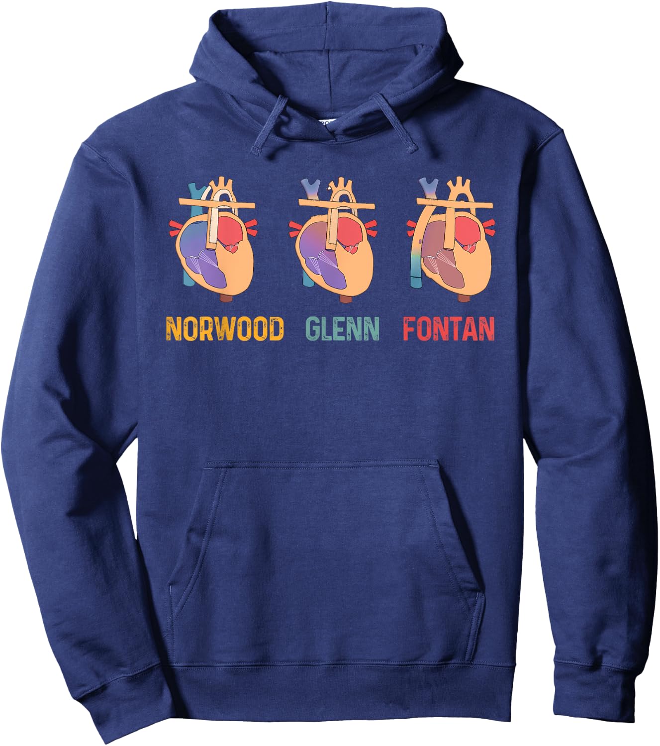 Cardiac Cardiology Cardiologist CVICU Norwood Glenn Fontan Hoodie - Hoodie | Navy