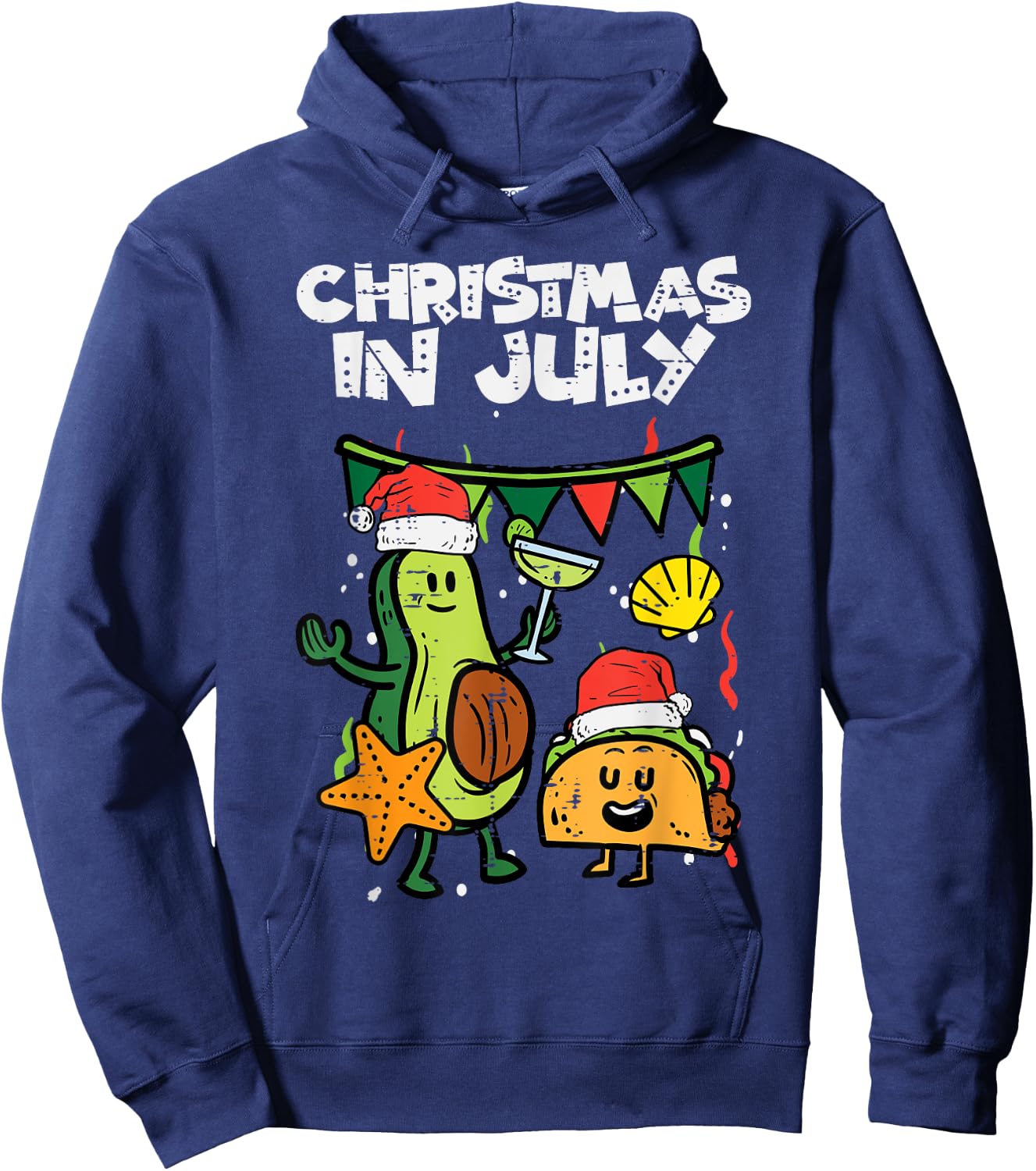 Christmas In July Avocado Taco Summer Mexican Men Women Kids Hoodie - Hoodie | Navy