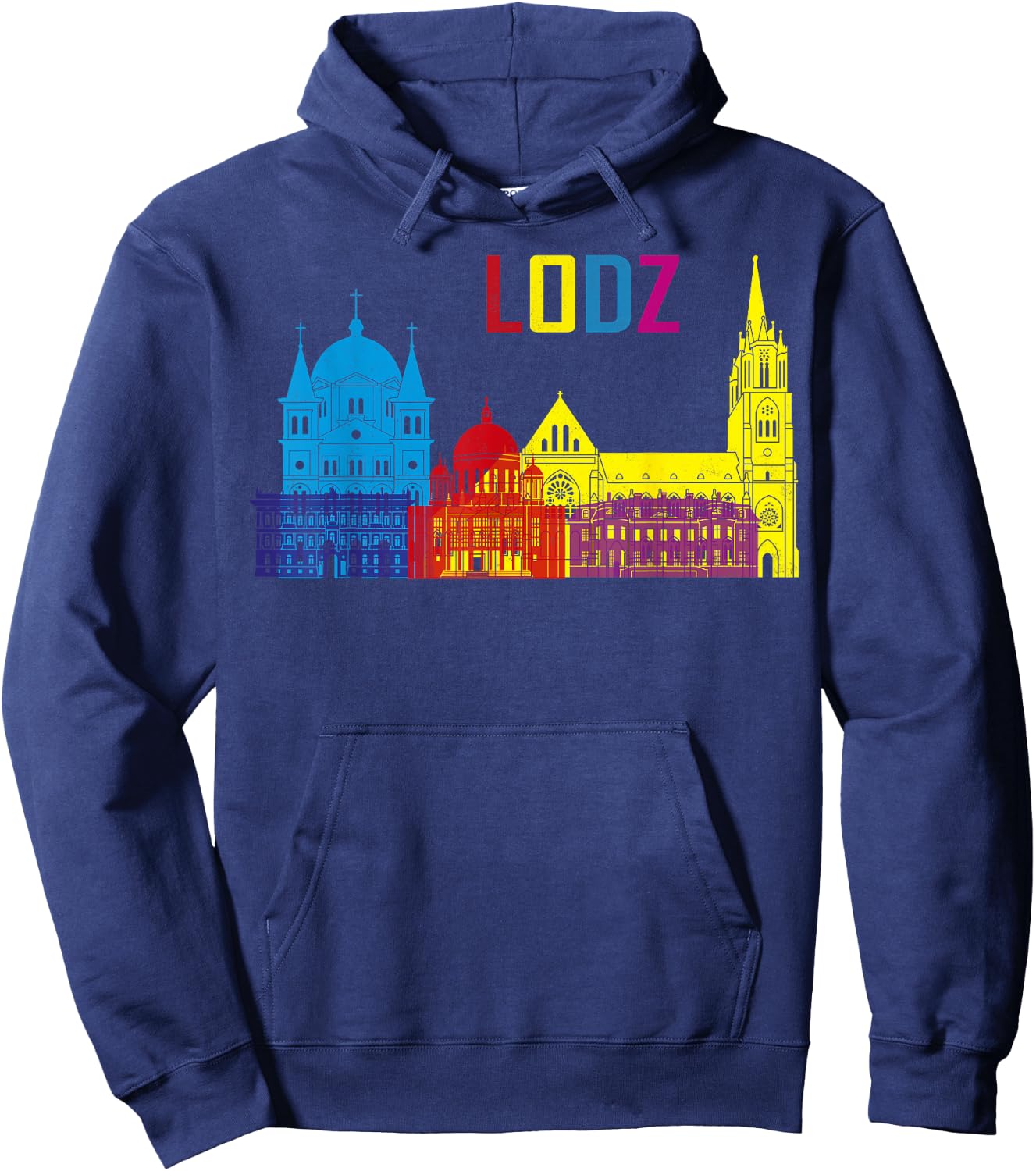 Travel Europe Poland Lodz Polska Polish Vacation Souvenir Hoodie - Hoodie | Navy