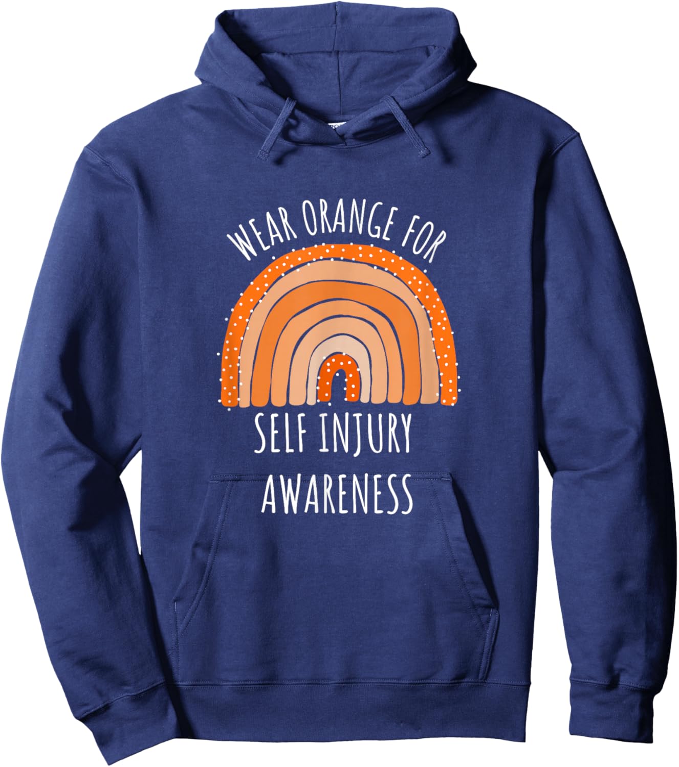 Wear Orange For Self Injury Awareness Awareness Hoodie - Hoodie | Navy