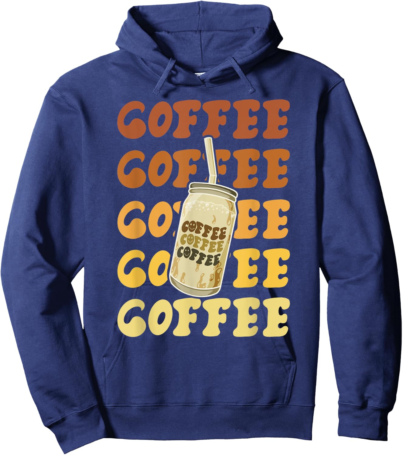 Vintage Cute Coffee Lover and Baristas Big Jar Coffee Lovers Hoodie - Hoodie | Navy