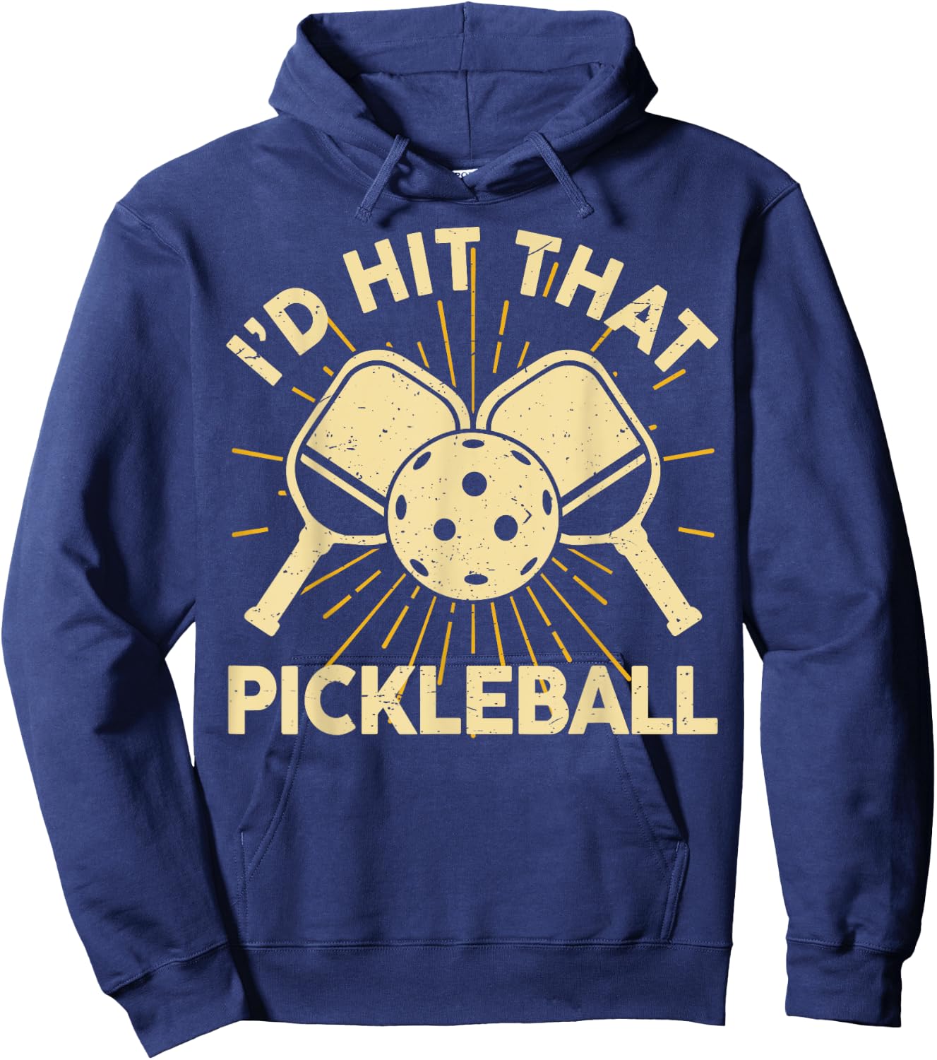 Men Pickleball-Shirt Funny Graphic Player I'd Hit That Hoodie - Hoodie | Navy