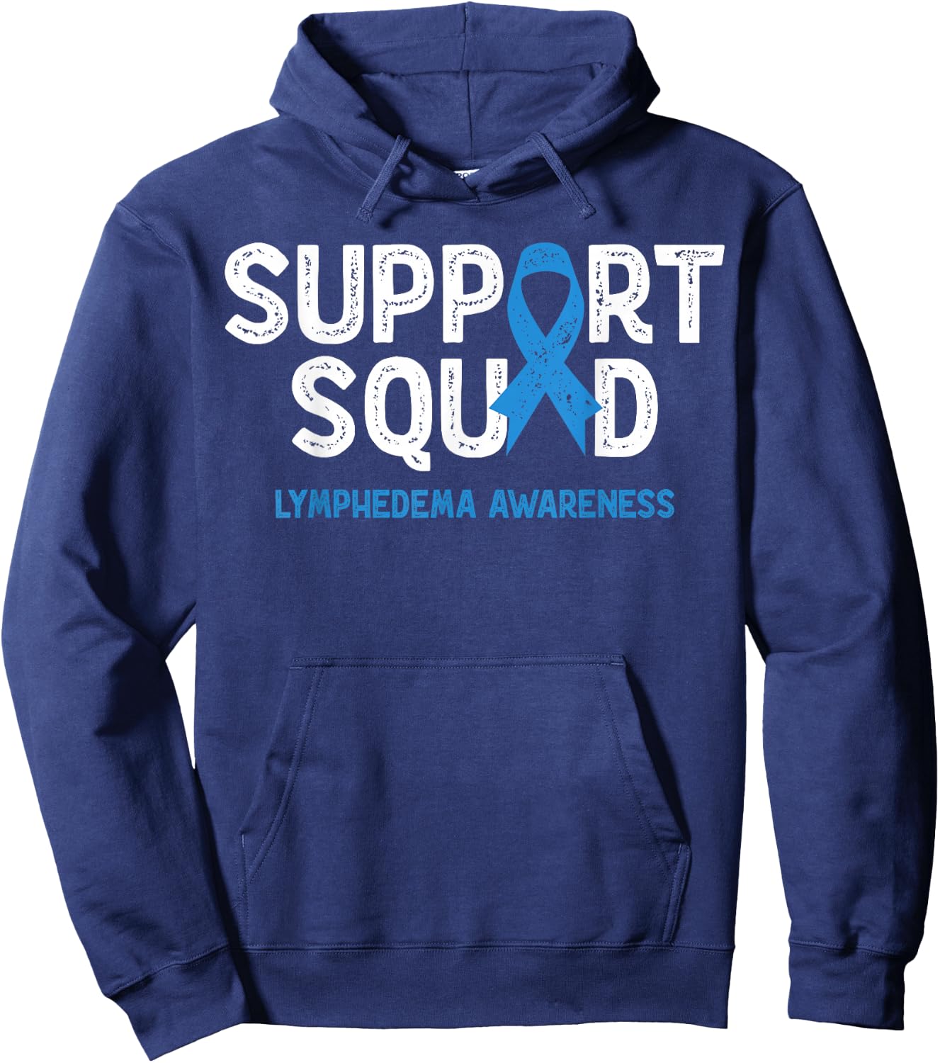Lymphedema Awareness Support Squad Blue Family Warrior Hoodie - Hoodie | Navy
